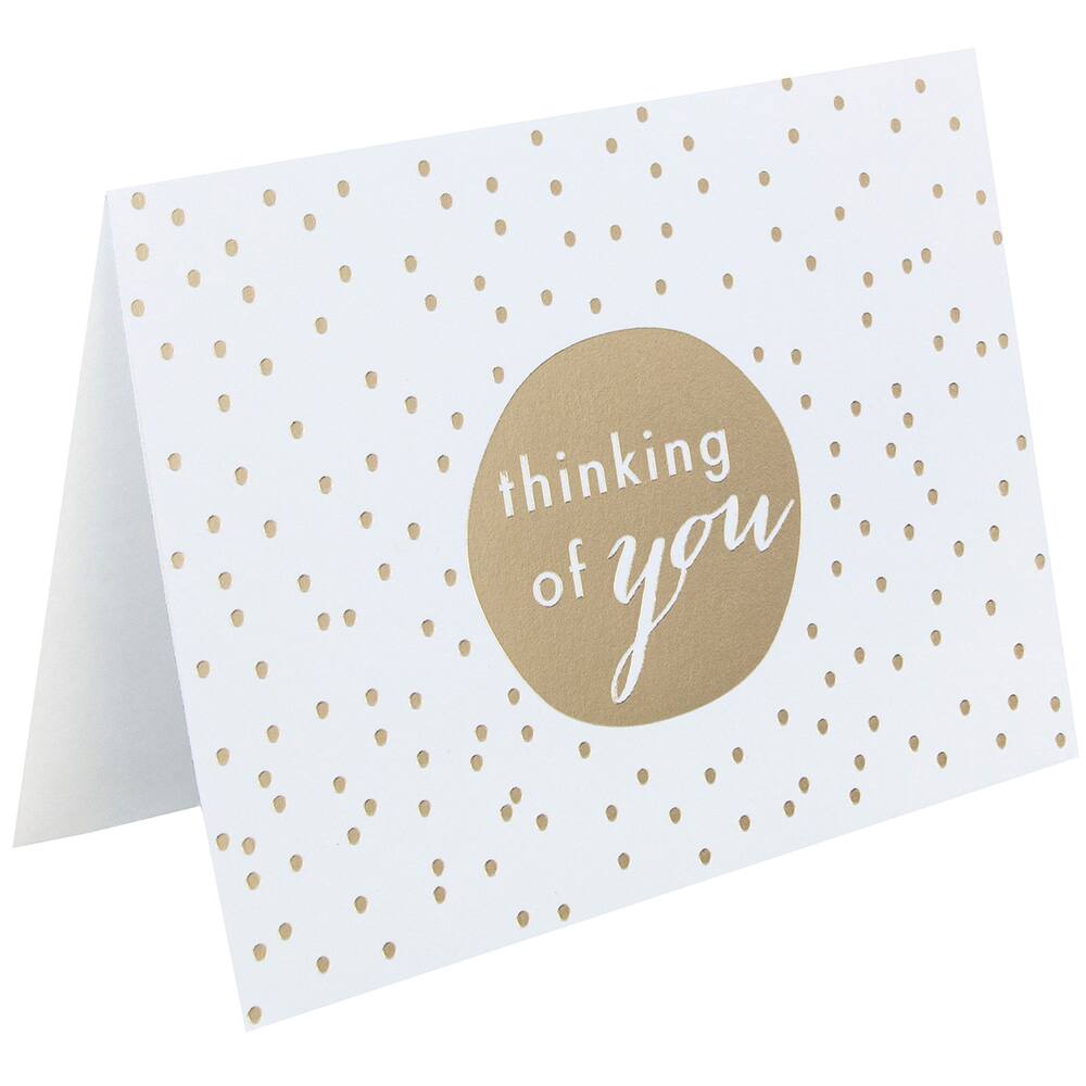 JAM Paper A1 White &#x26; Gold Dots Blank Greeting Cards &#x26; Envelopes, 10ct.