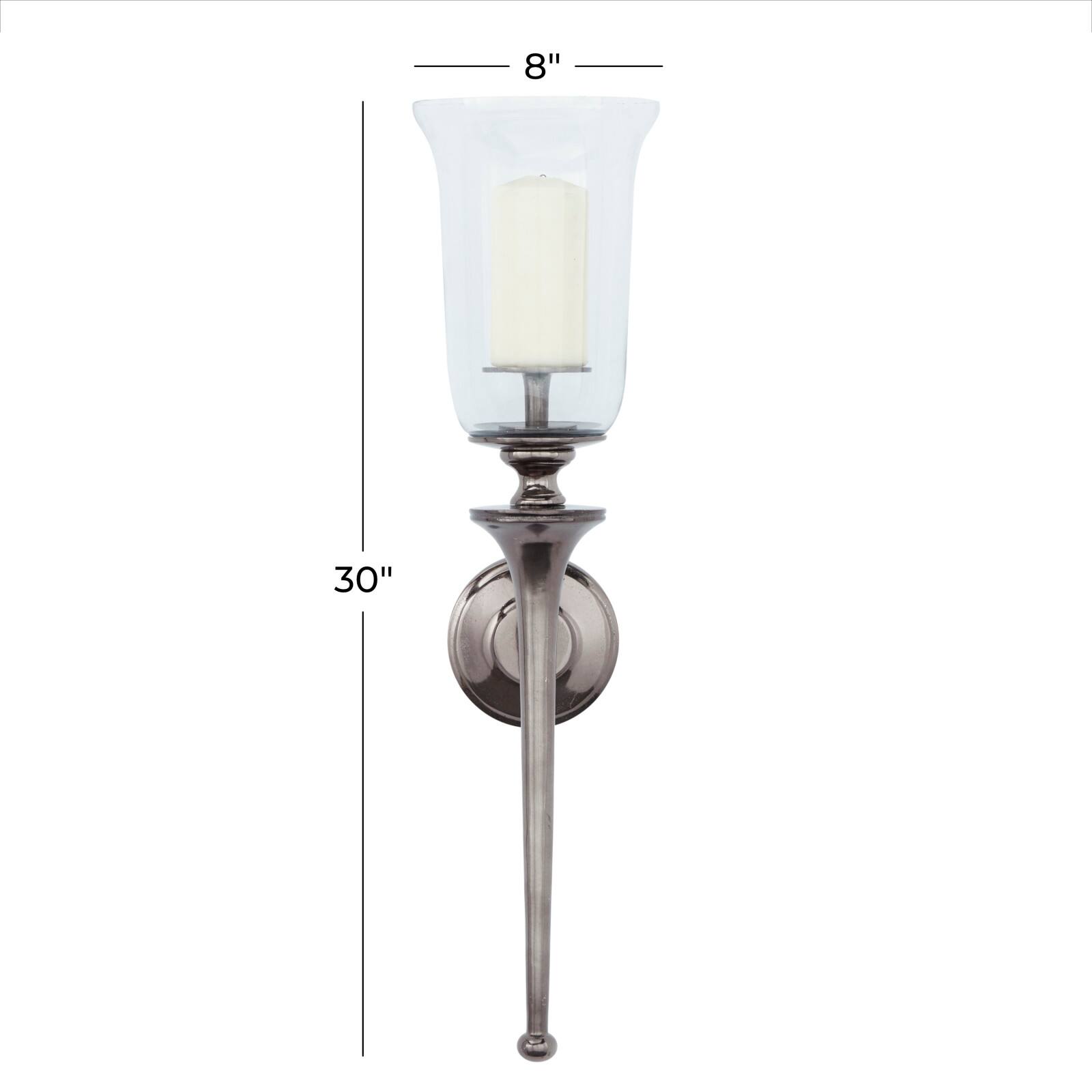 30&#x22; Silver Traditional Wall Sconce