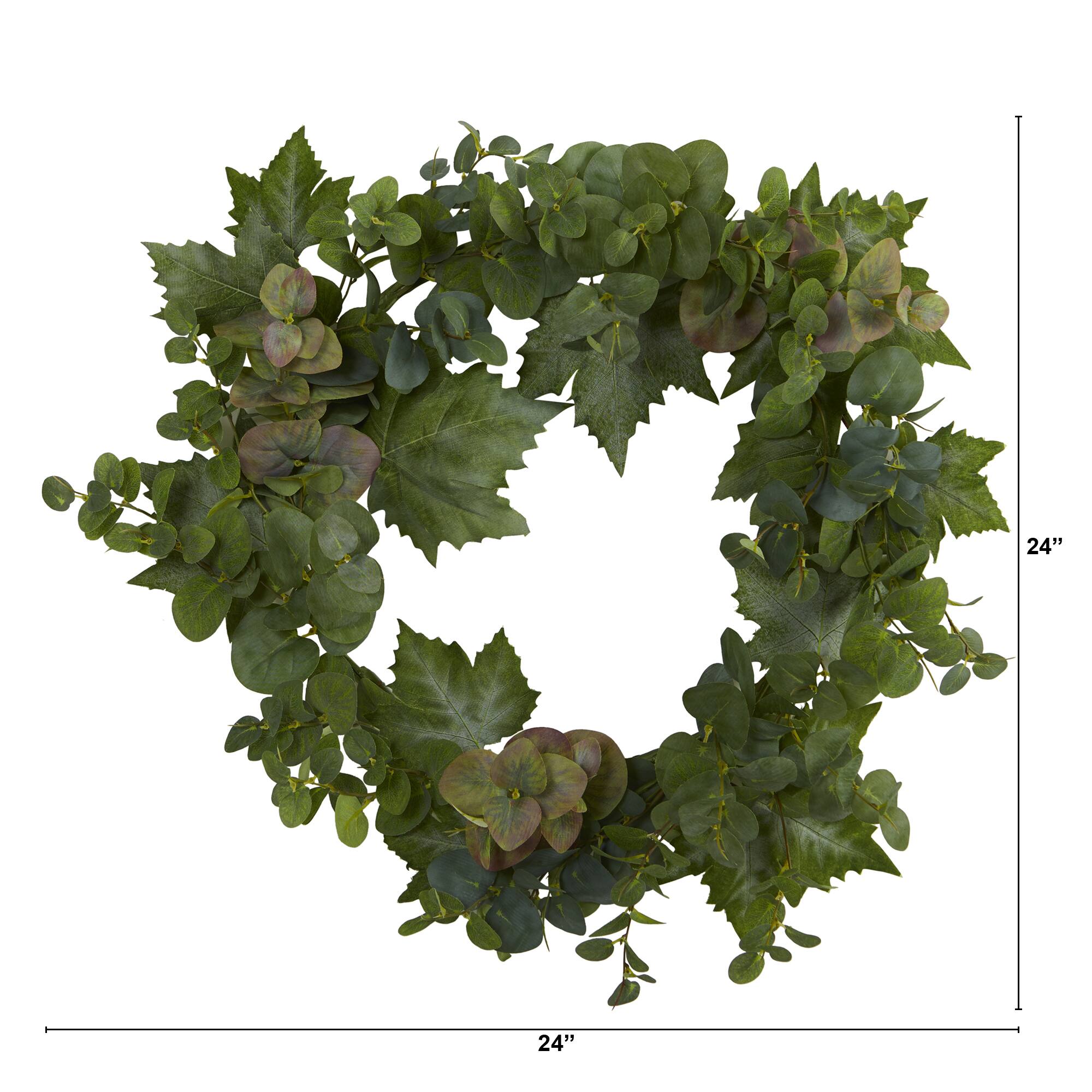 24'' Grape Leaf & Eucalyptus Wreath | Michaels