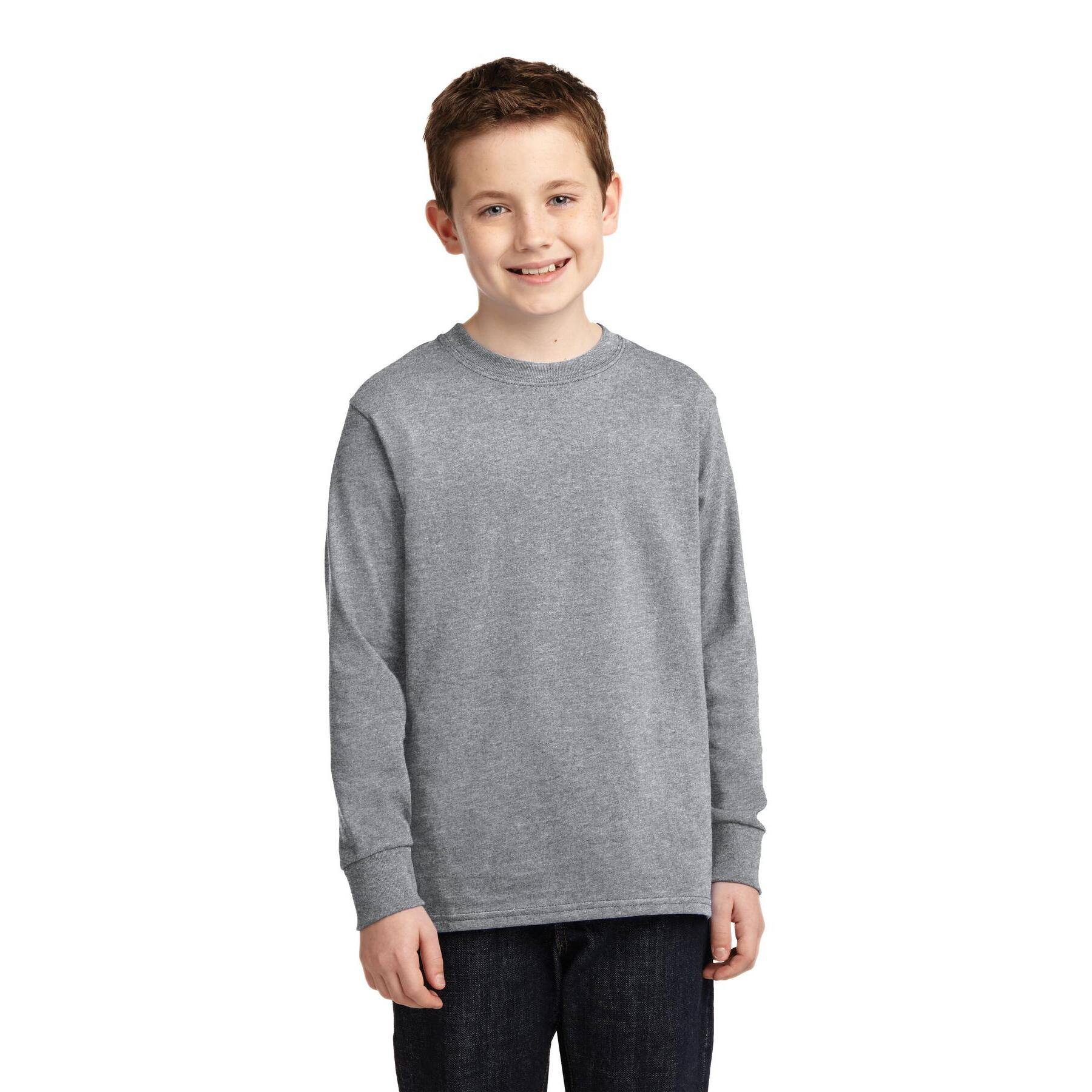 Port & Company® Youth Long Sleeve Core Cotton T-Shirt