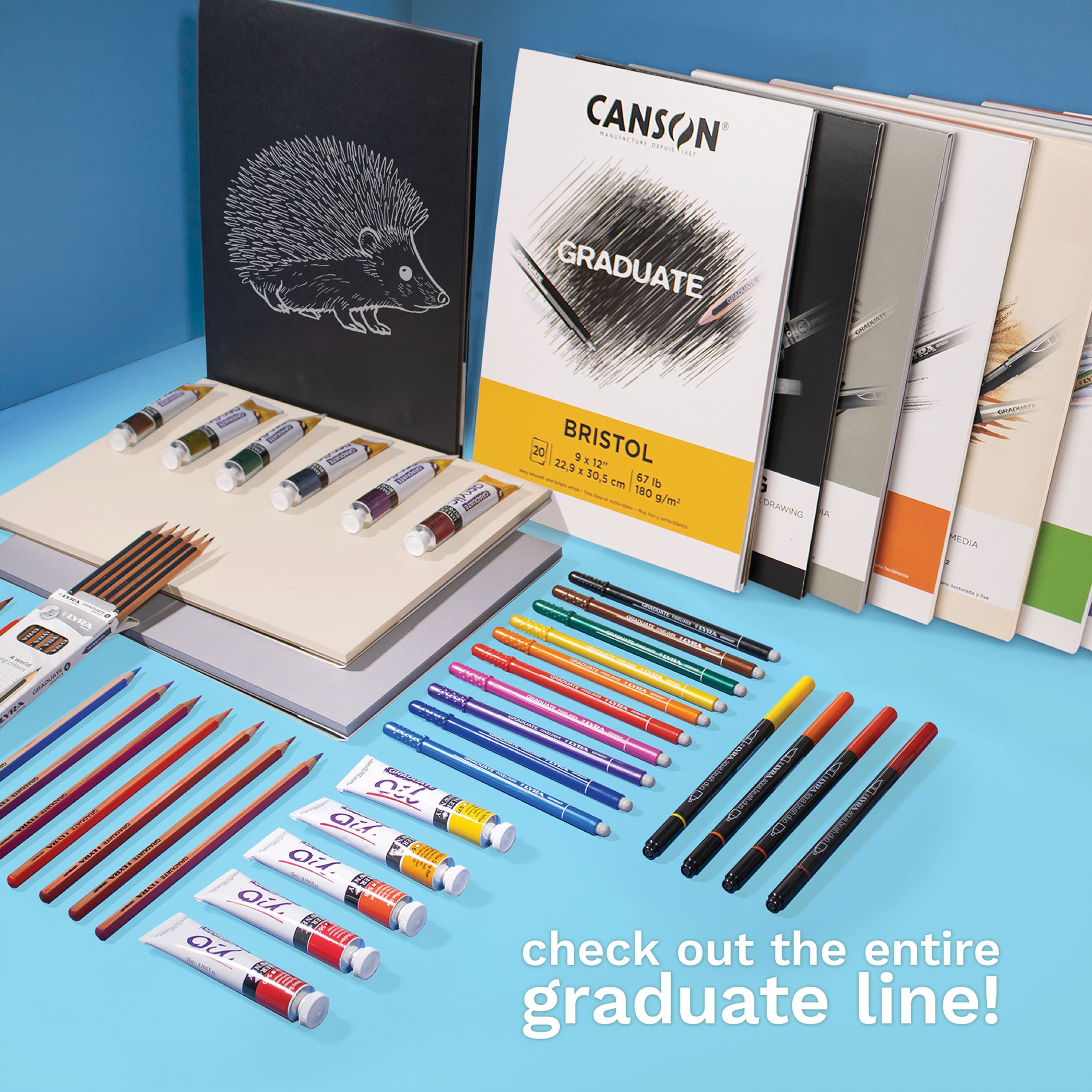 Canson&#xAE; Graduate Foldover Black Drawing Pad, 9&#x22; x 12&#x22;