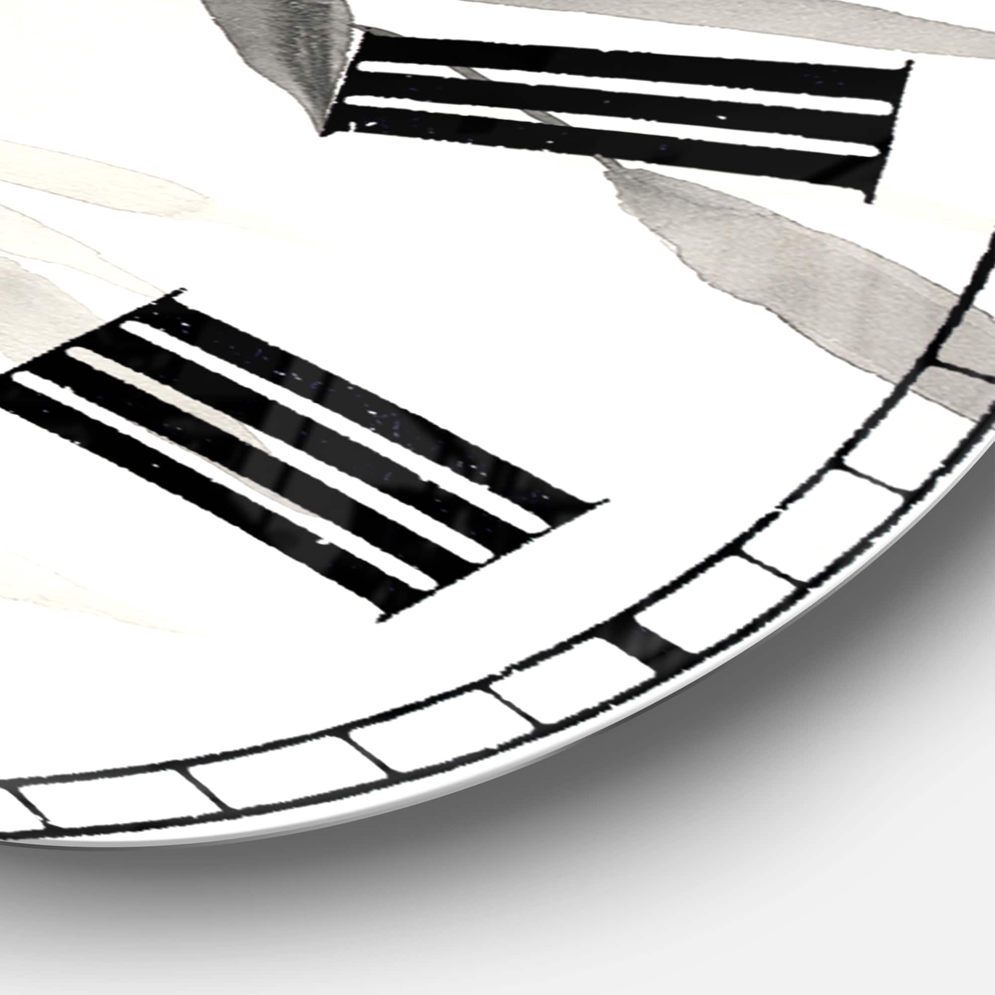 Designart &#x27;Simplist Bamboo Leaves V Lodge Wall Clock