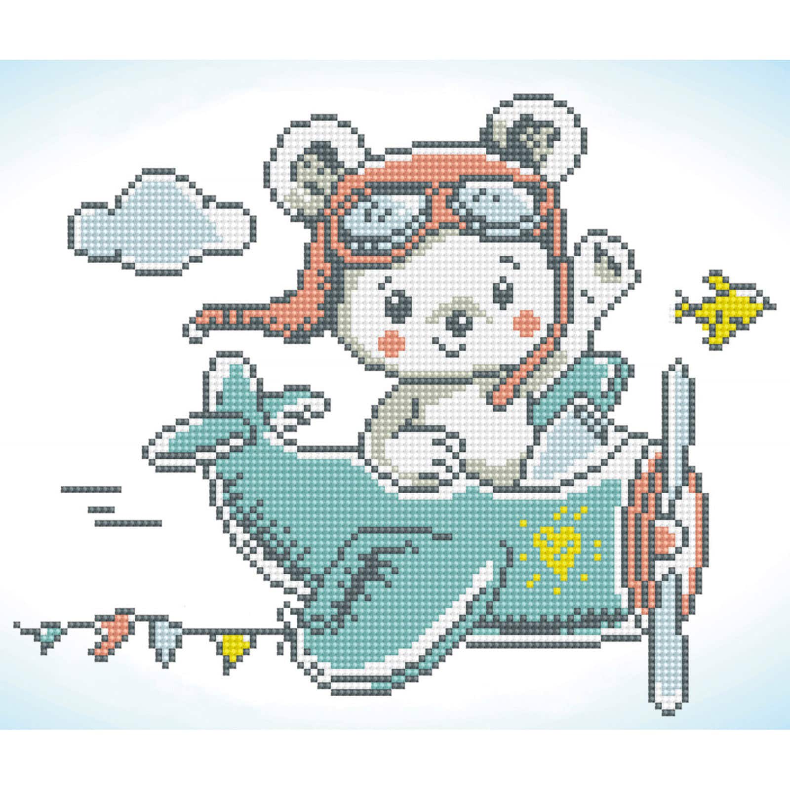 Diamond Dotz&#xAE; Intermediate Aero Bear Diamond Painting Kit