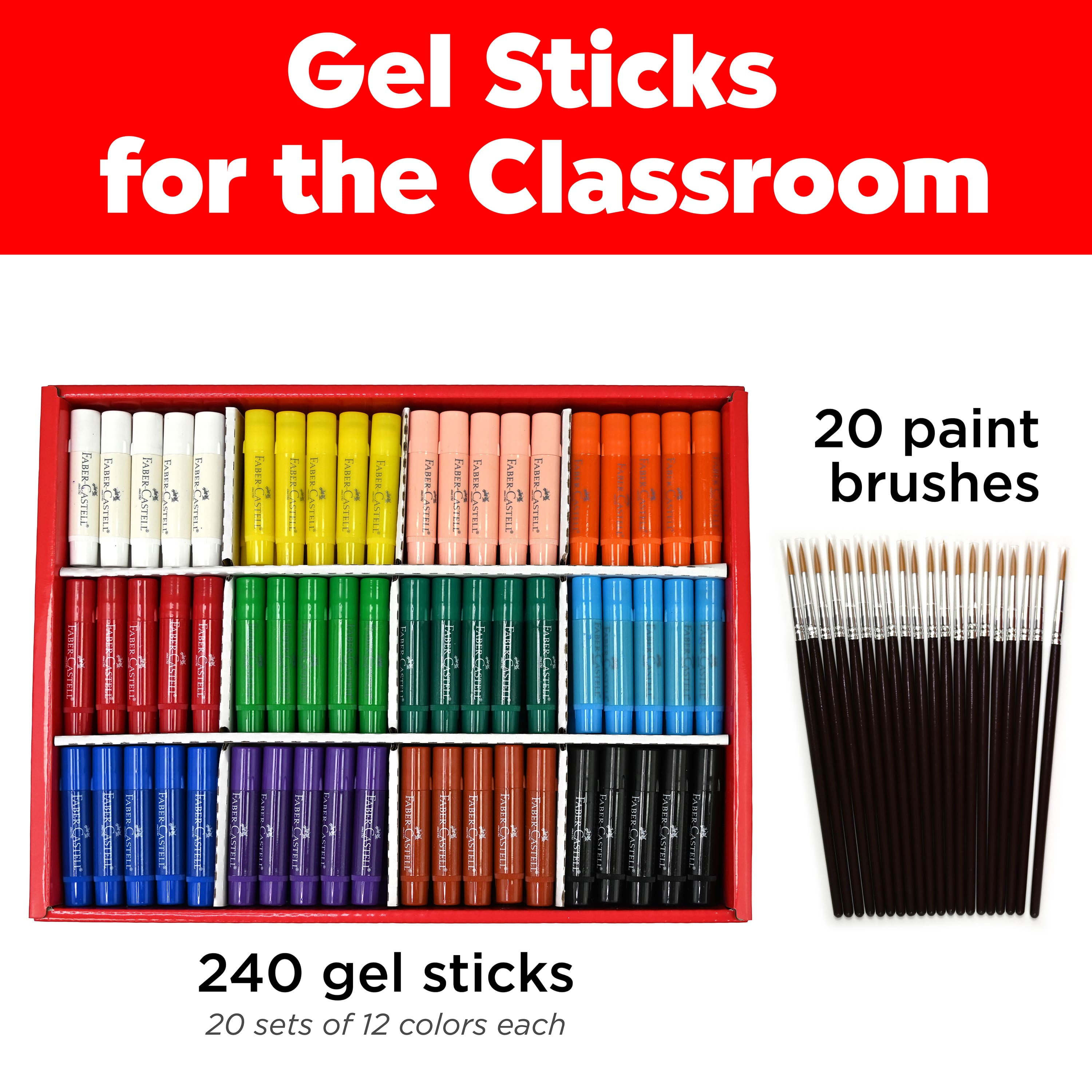 Faber-Castell&#xAE; 240-Piece Gel Stick School Pack