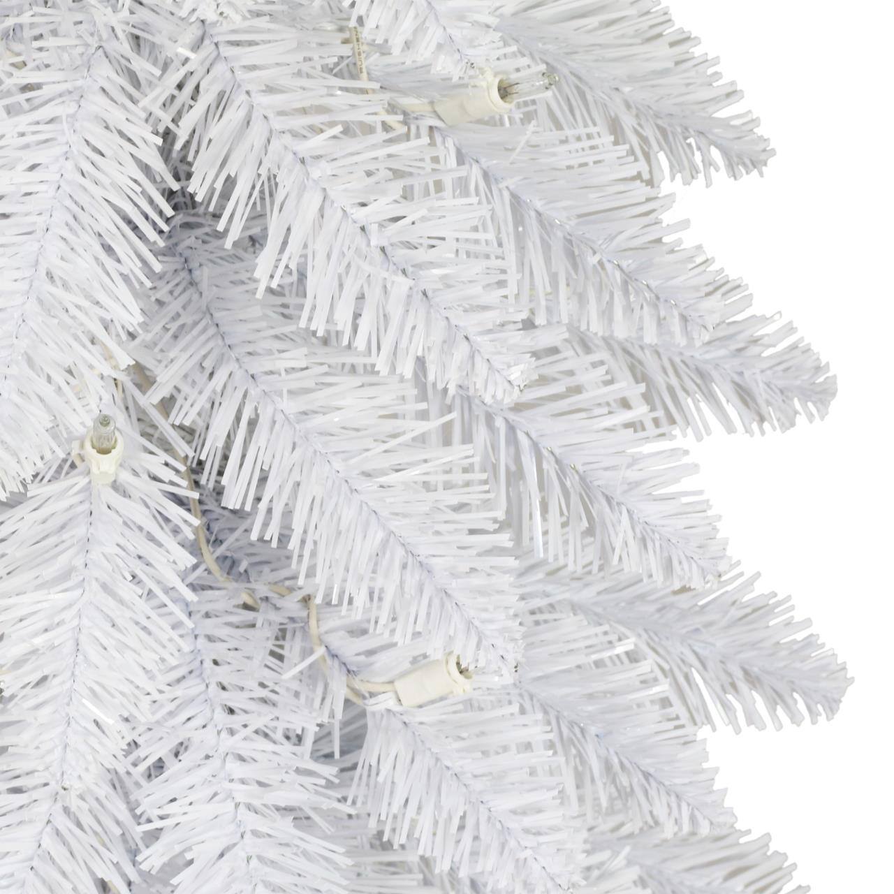 4ft. Pre-Lit White Artificial Alpine Pencil Tree, Clear Lights