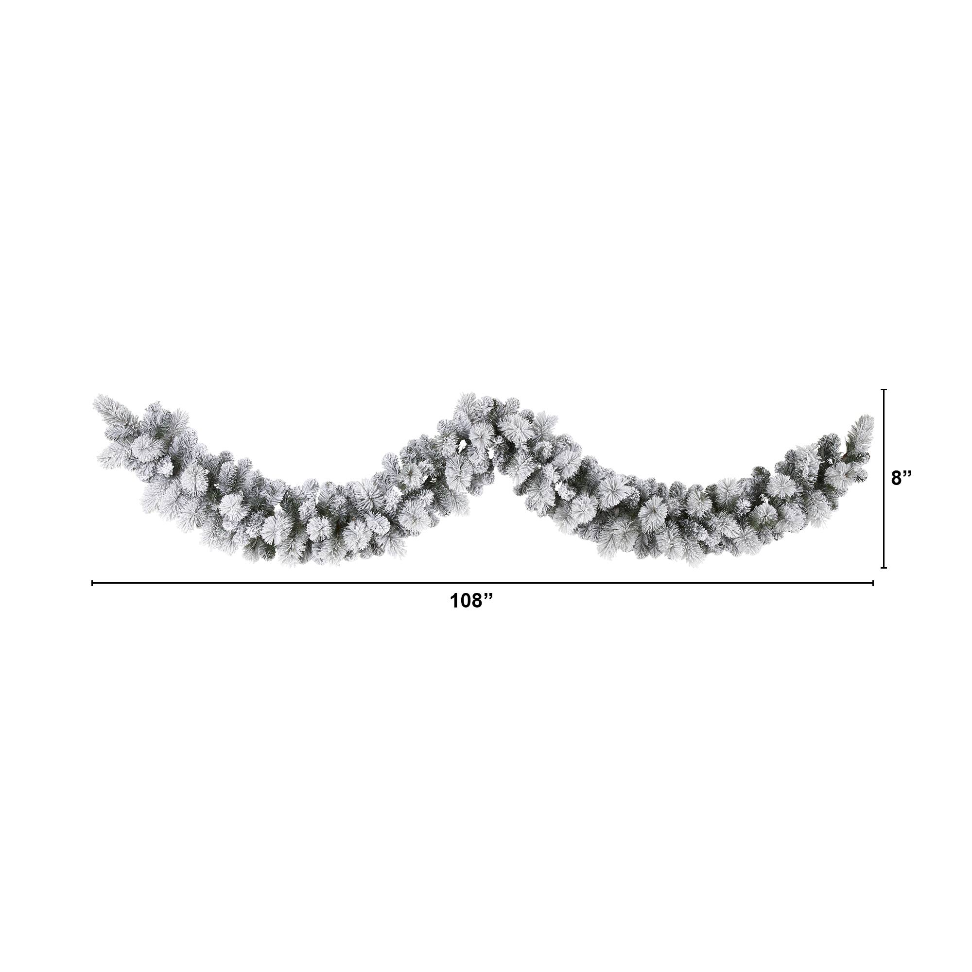 9ft. Flocked Christmas Garland