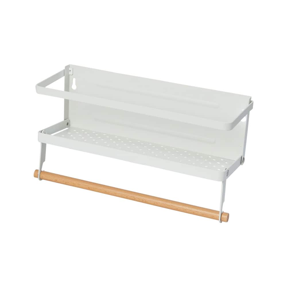 Household Essentials 12" Metal Spice Rack with Paper Towel Holder