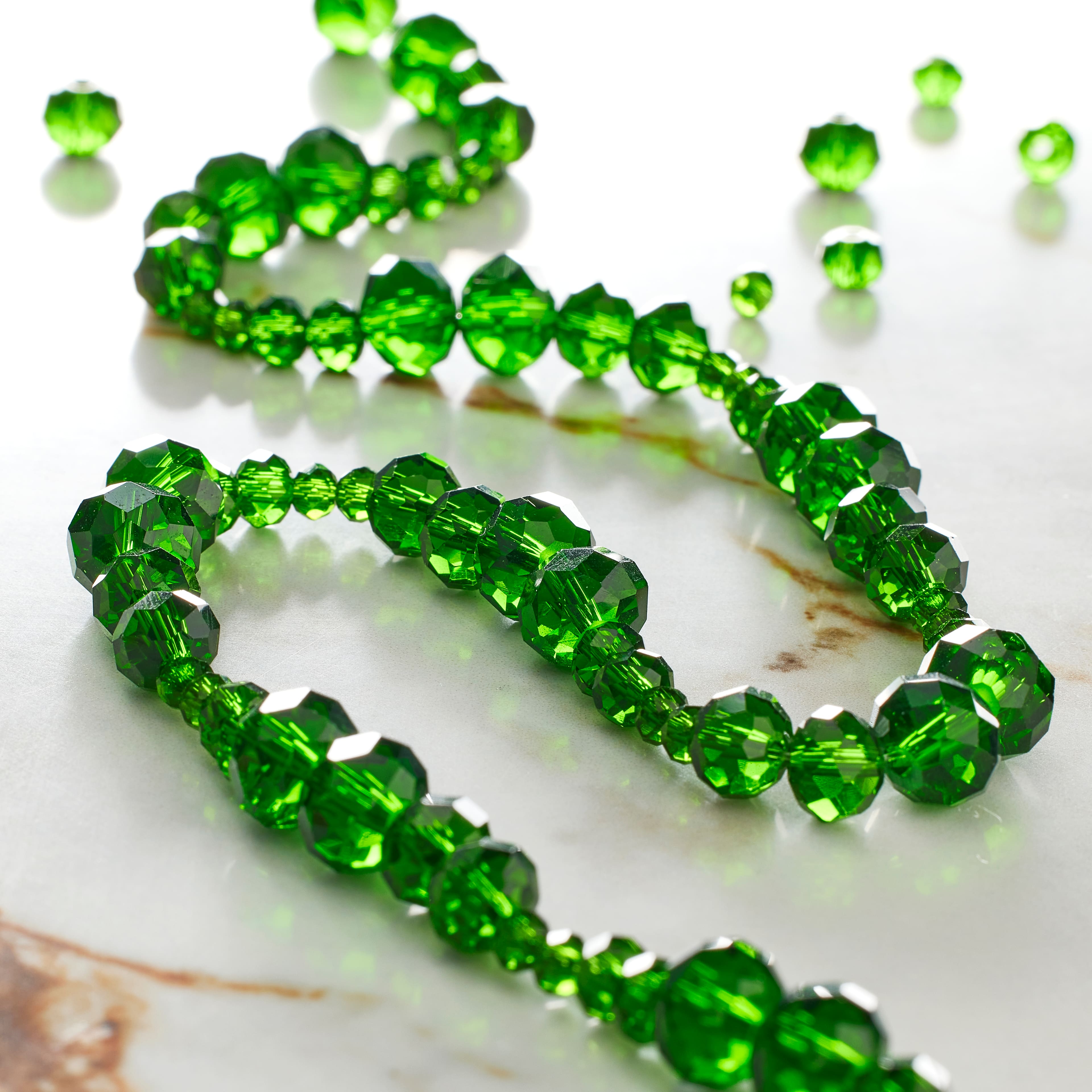 Glass Faceted Rondelle Beads by Bead Landing&#x2122;