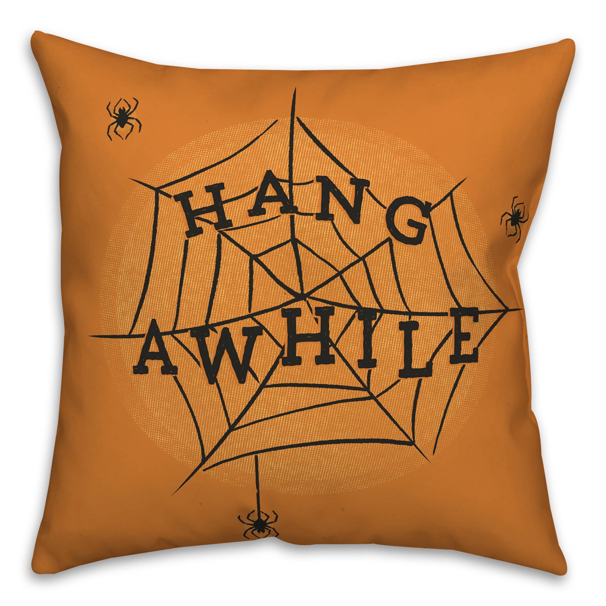 Hang Awhile Spiderweb Spun Poly Throw Pillow