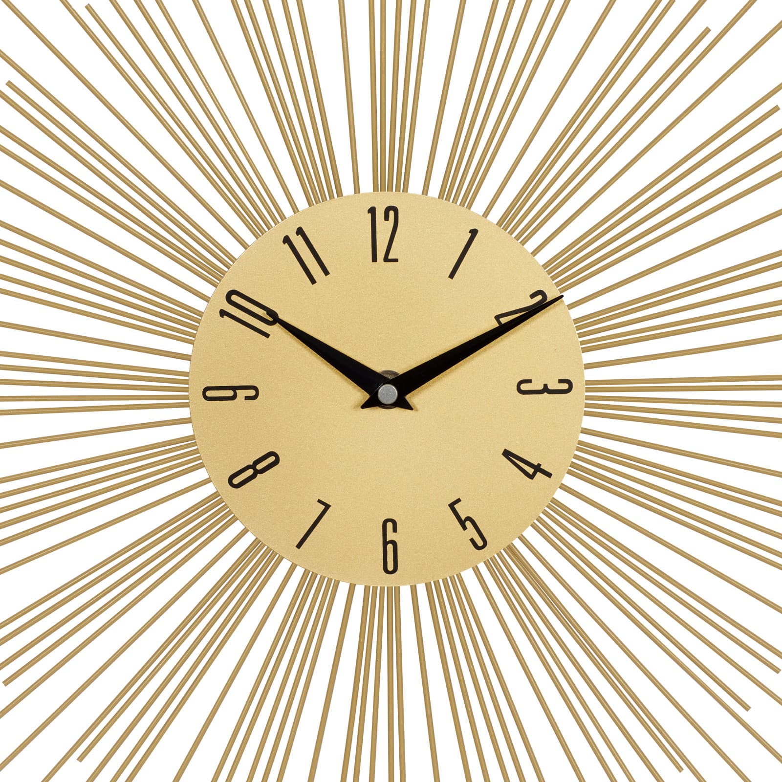 19&#x22; Gold Metal Contemporary Wall Clock