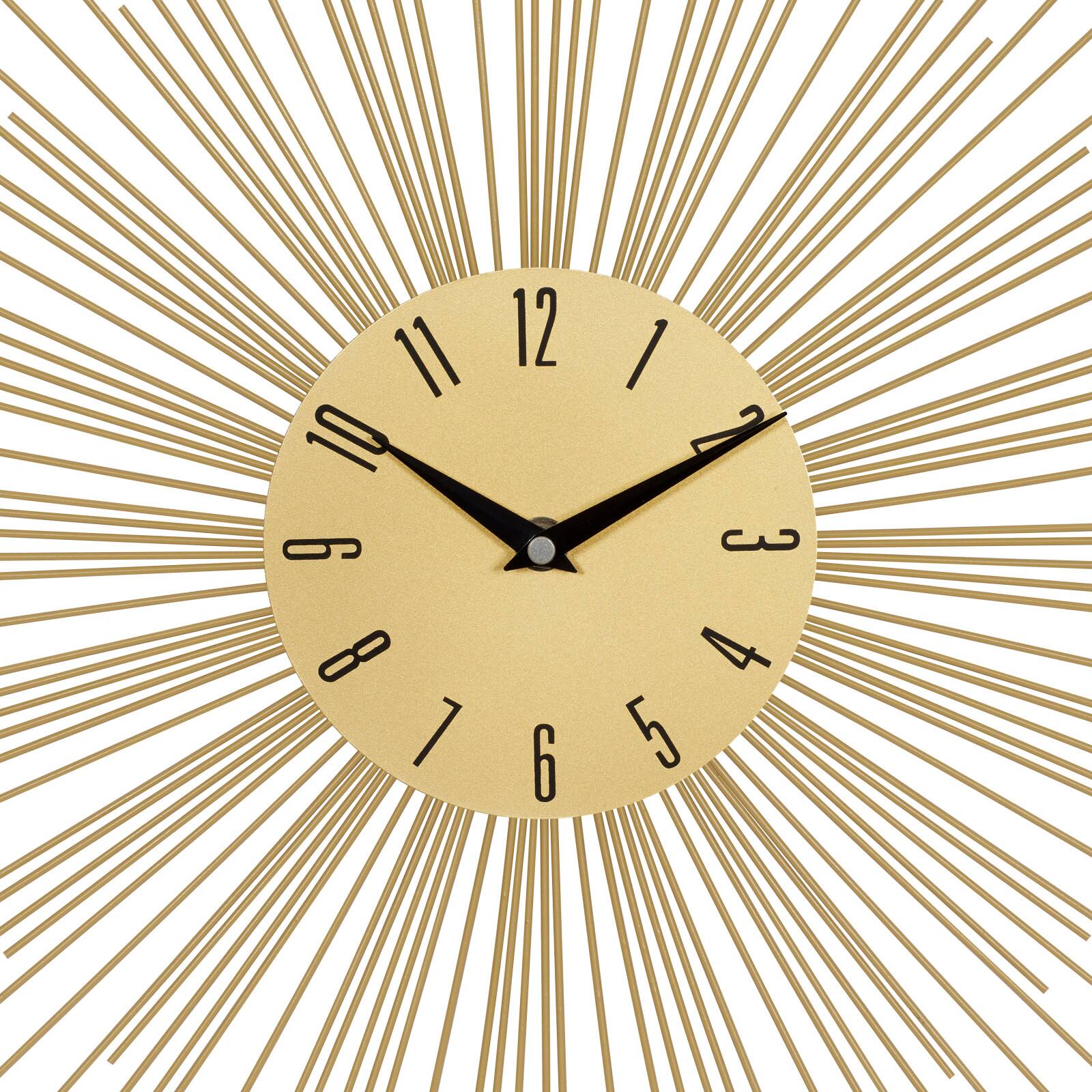 19" Gold Metal Contemporary Wall Clock