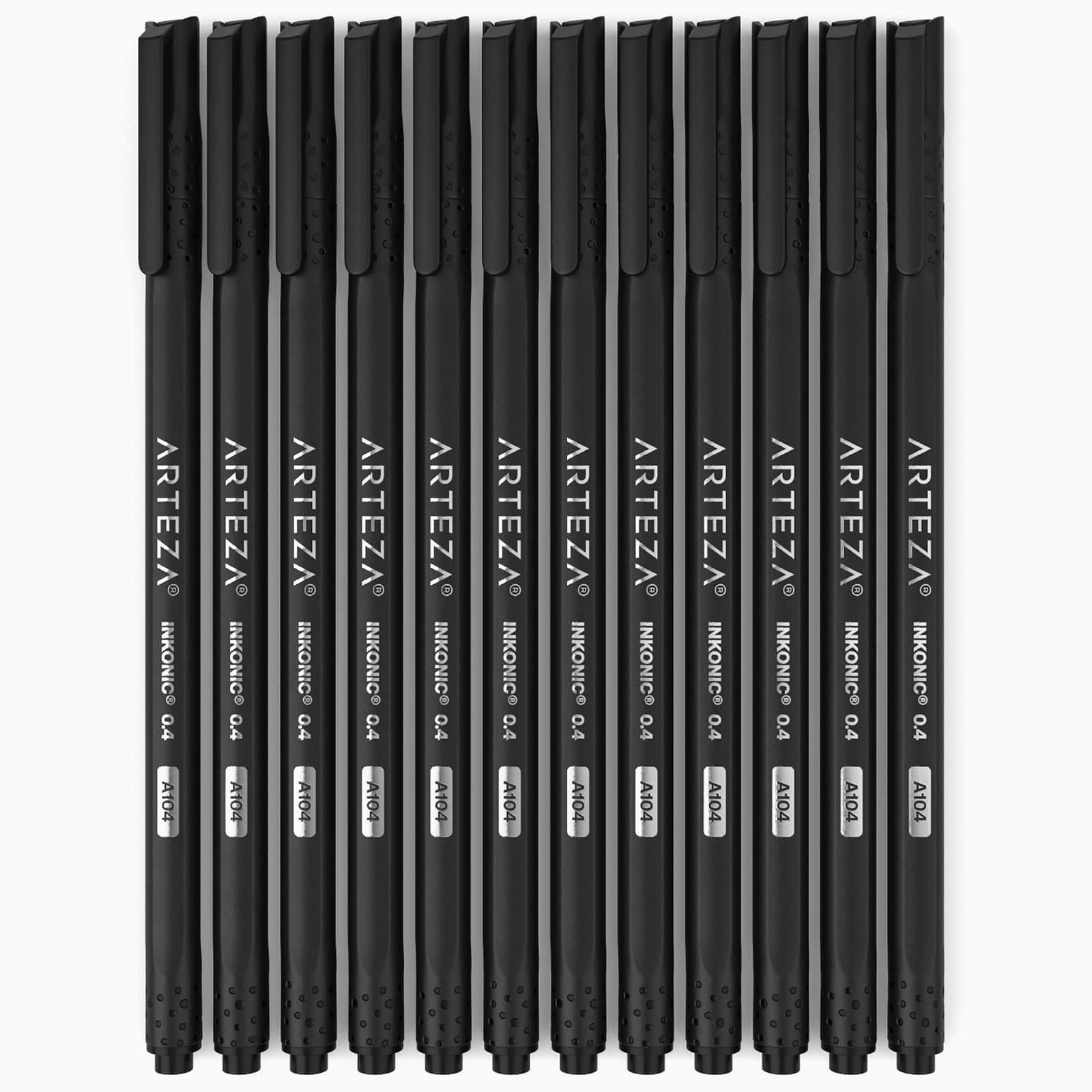Arteza&#xAE; Black 0.4mm Fineliner Inkonic&#xAE; Pens, 12ct.