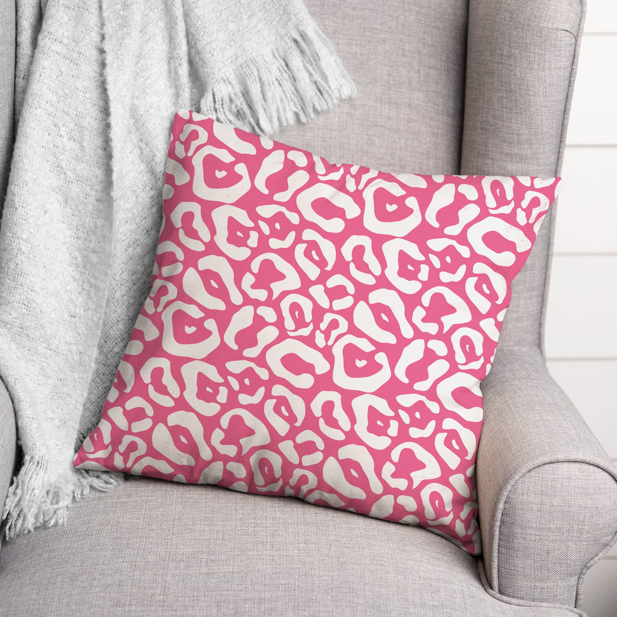 Pink Cheetah Throw Pillow