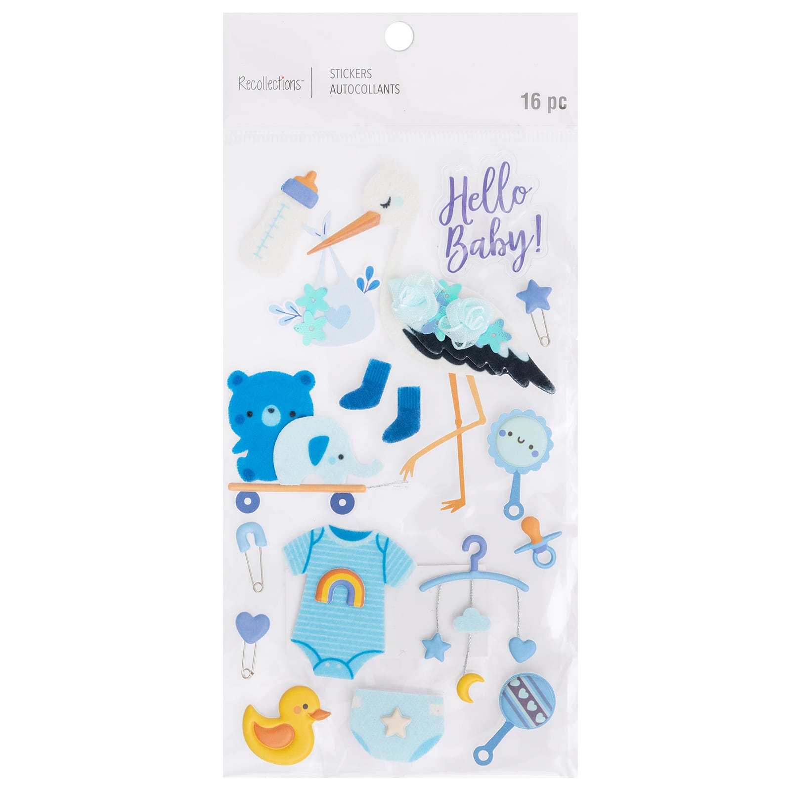 Baby Boy Stork Dimensional Stickers by Recollections™