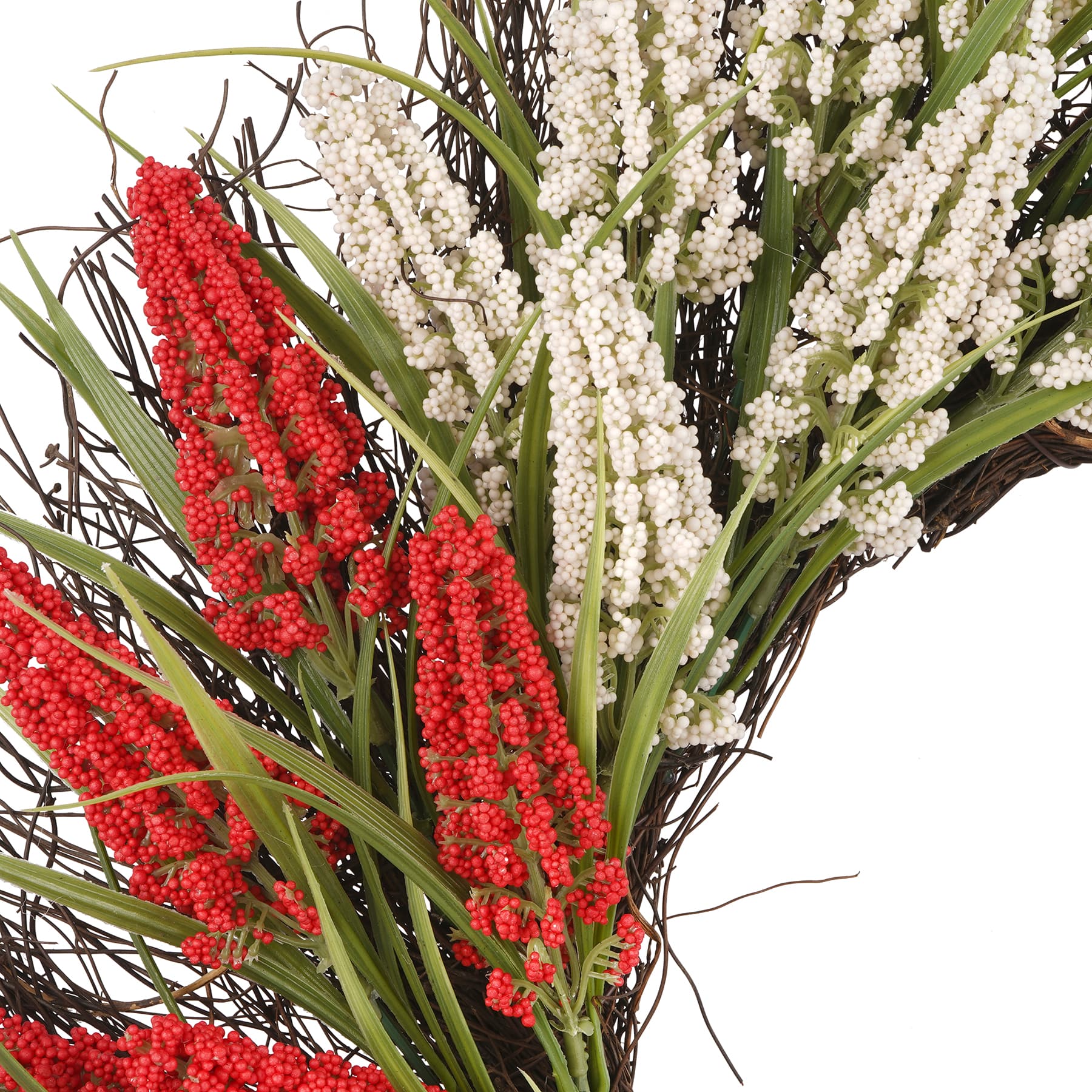 22&#x22; Red, White &#x26; Blue Heather Wreath by Celebrate It&#x2122;