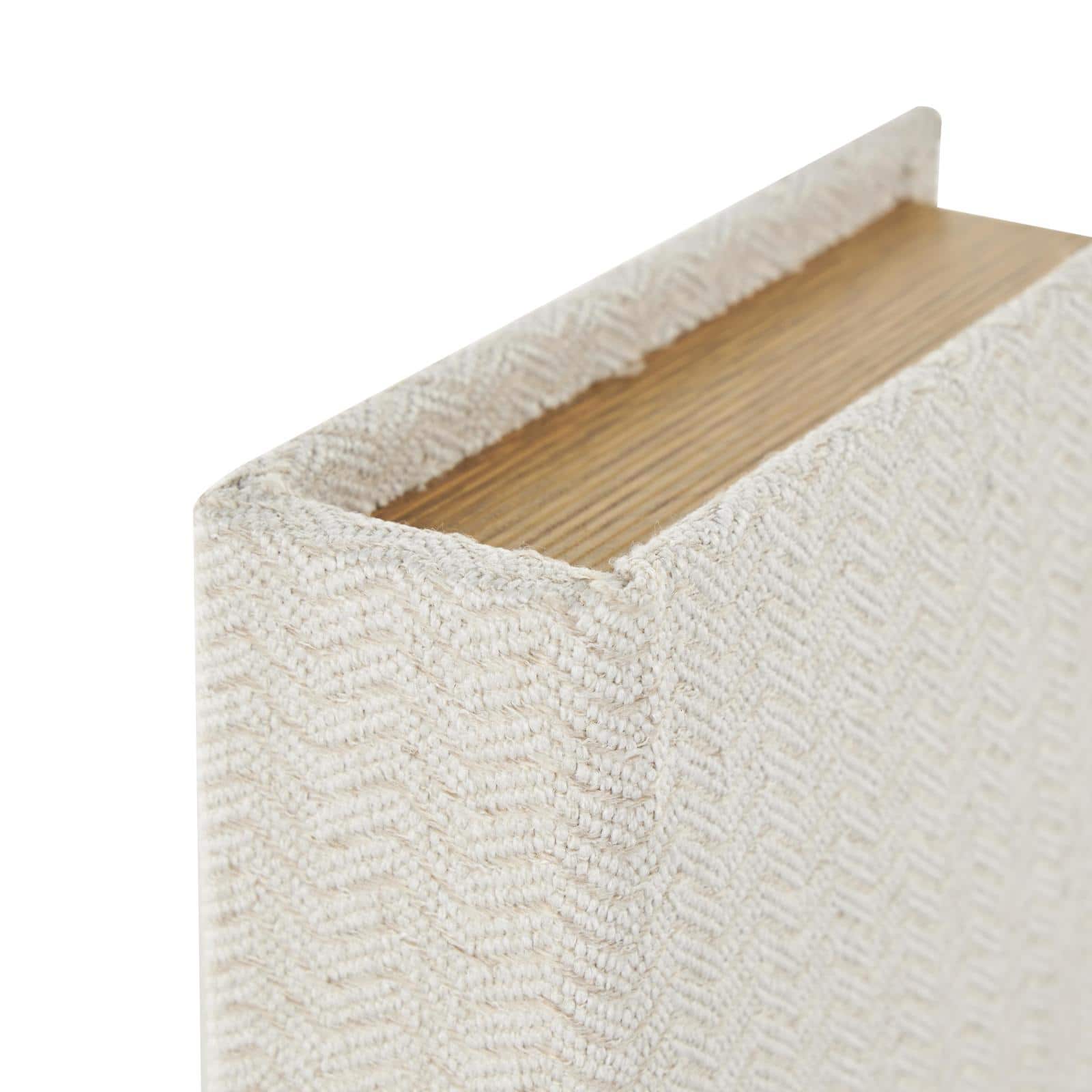 Cream Fabric Storage Book Box Set