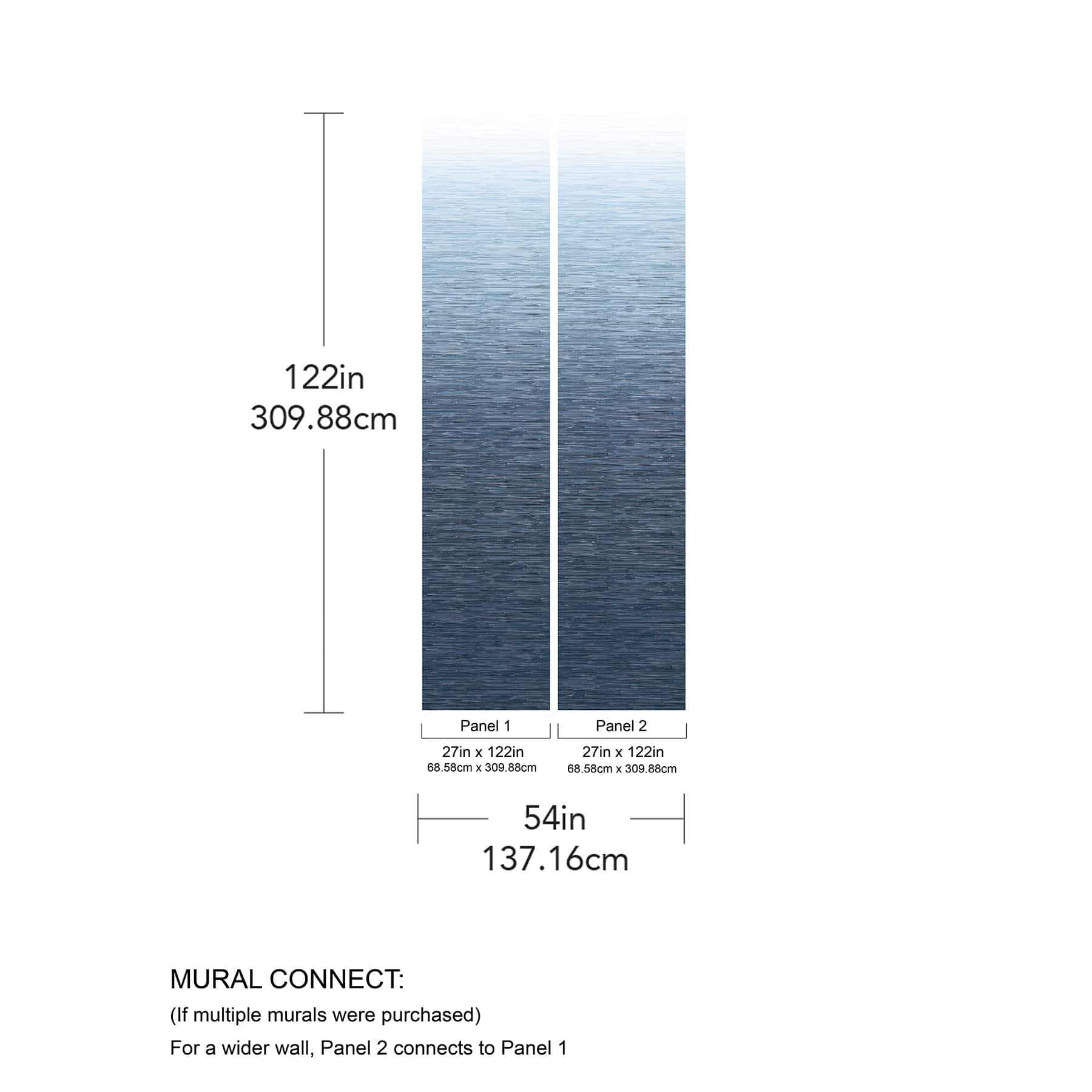 Katie Hunt Blue Ombre Into the Deep Dark Wall Mural