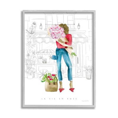 La.vie.en.rose Stupell Industries La Vie En Rose French Phrase Parisian