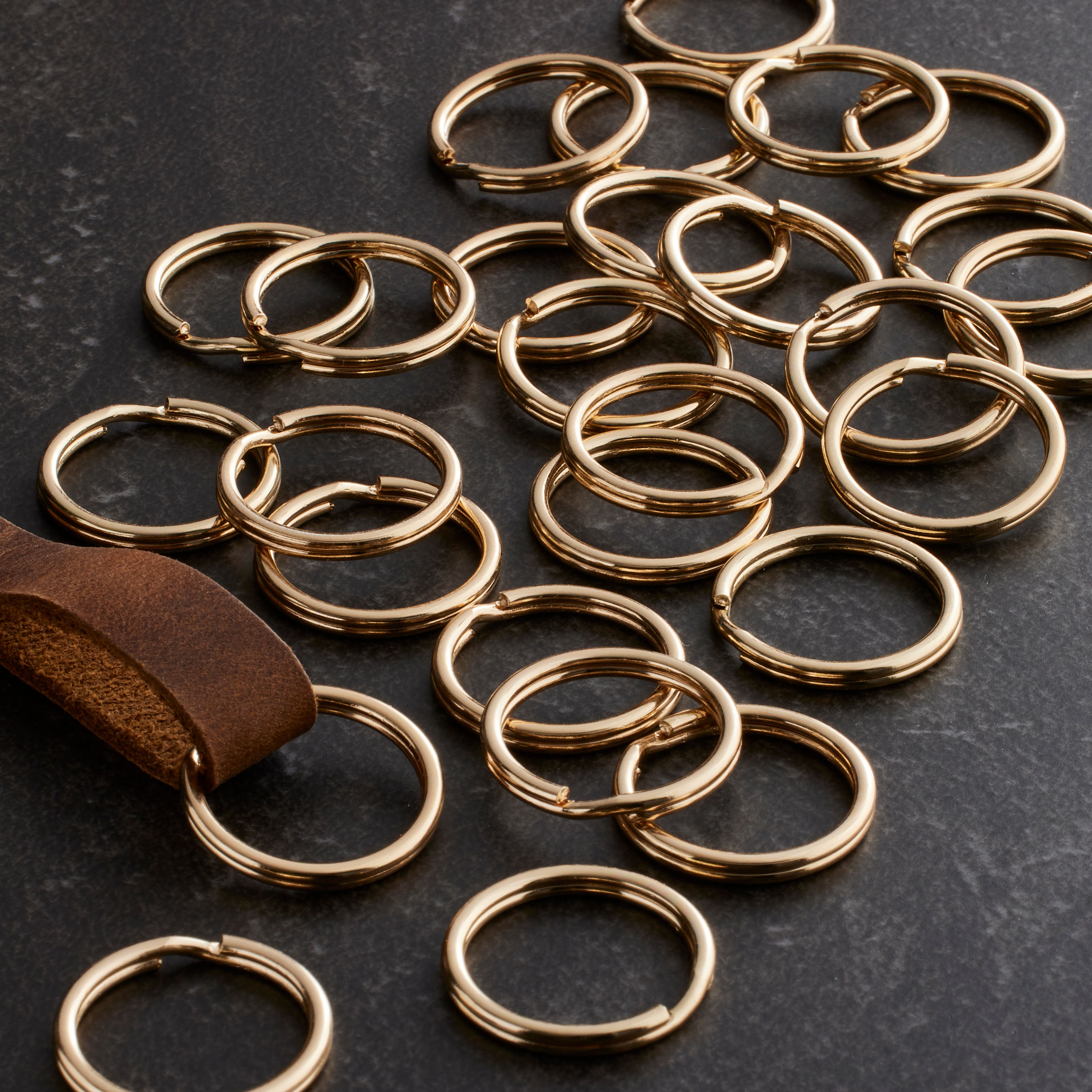 12 Packs: 28 ct. (336 total) 24mm Gold Split Rings by Bead Landing&#x2122;