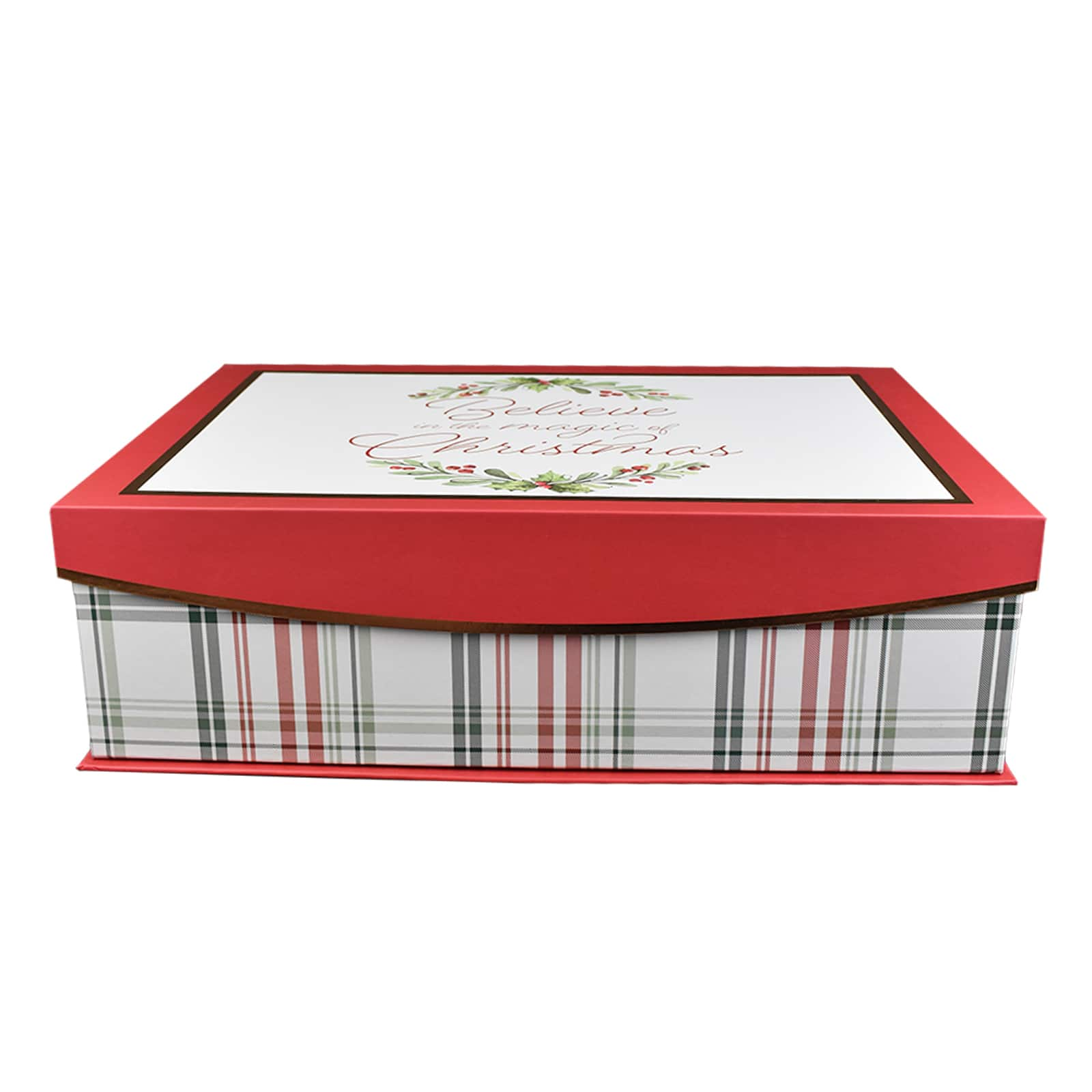 17&#x22; Red &#x26; White Magic of Christmas Decorative Box by Ashland&#xAE;