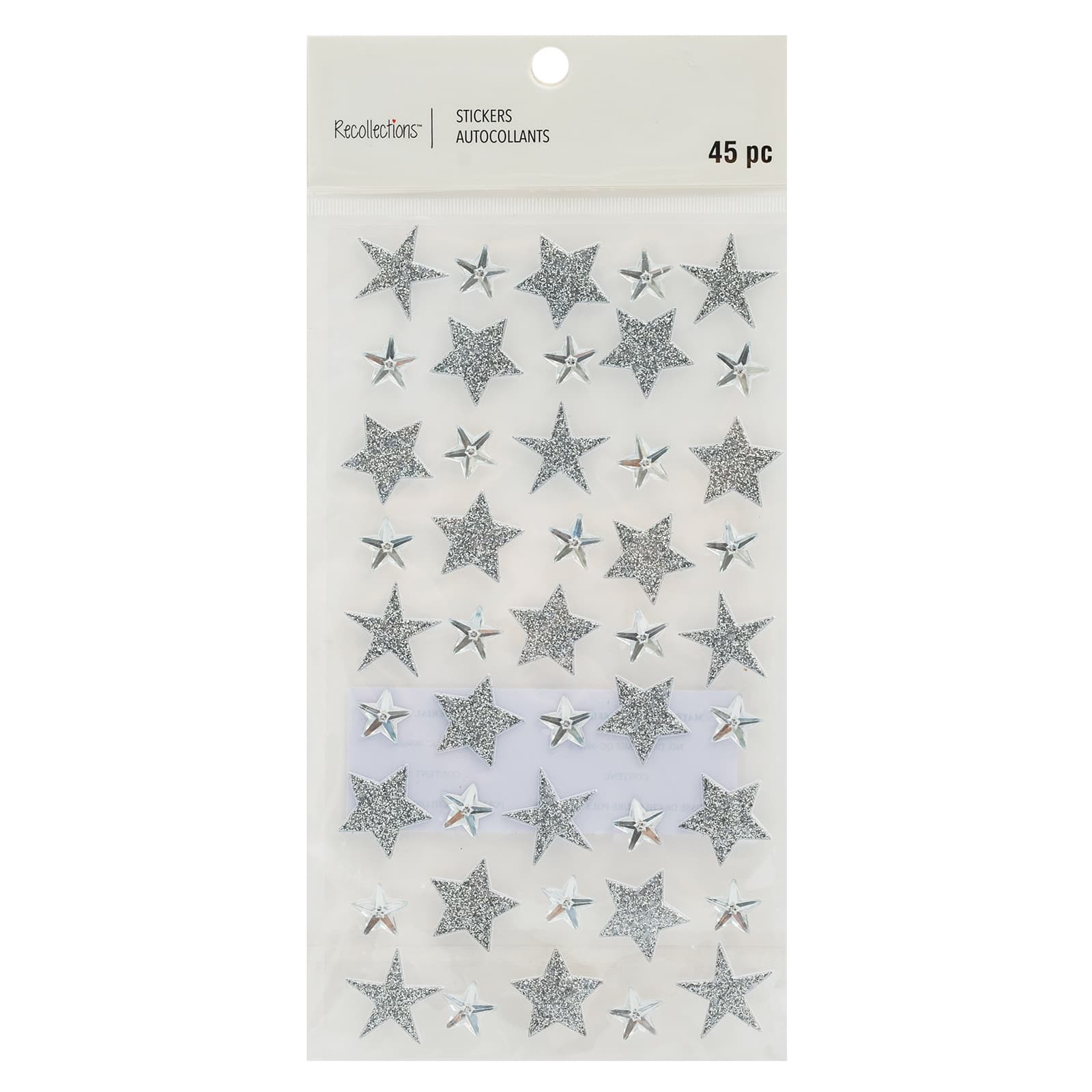 Silver Star Stickers - TownStix