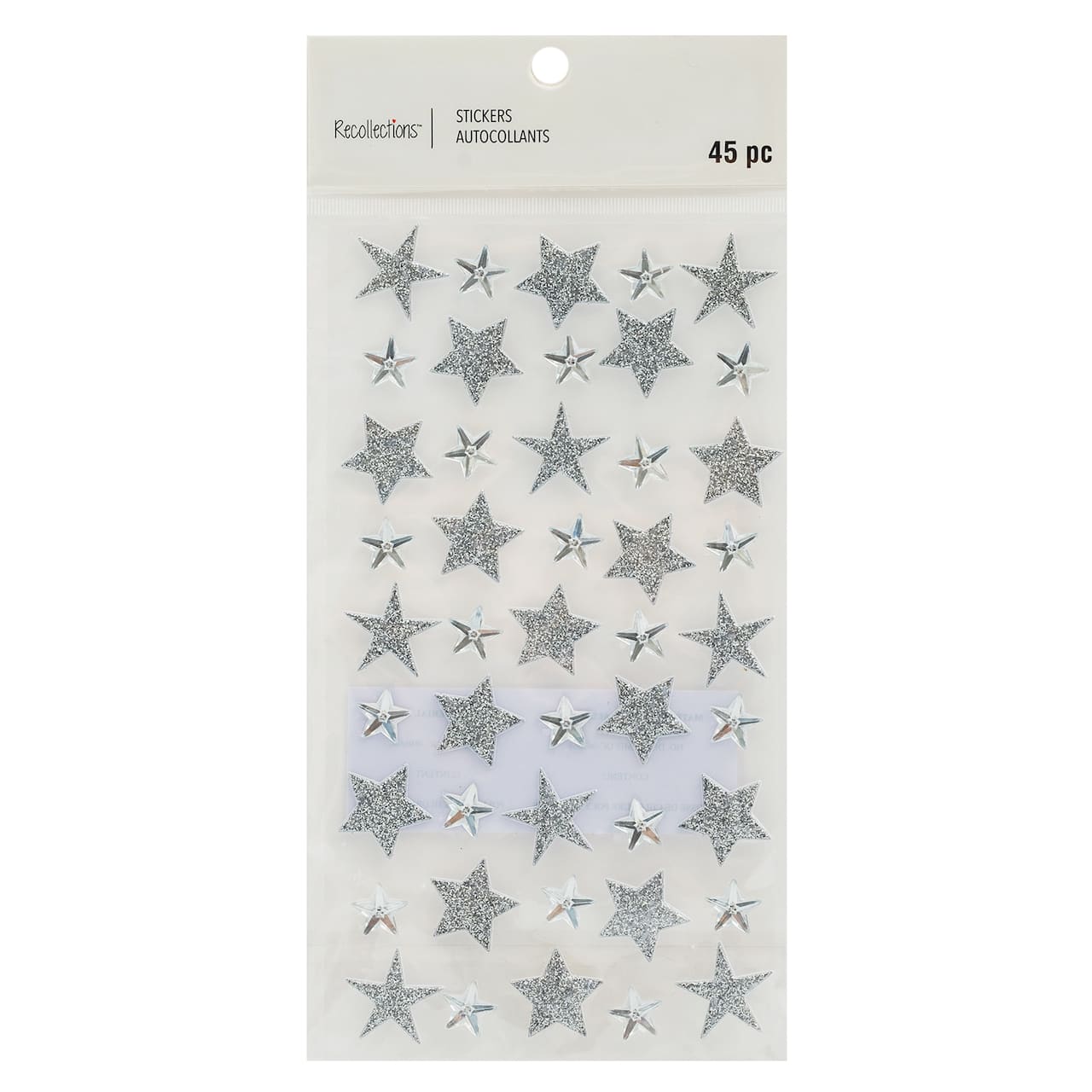 Silver Glitter Star Stickers by Recollections™ | Michaels