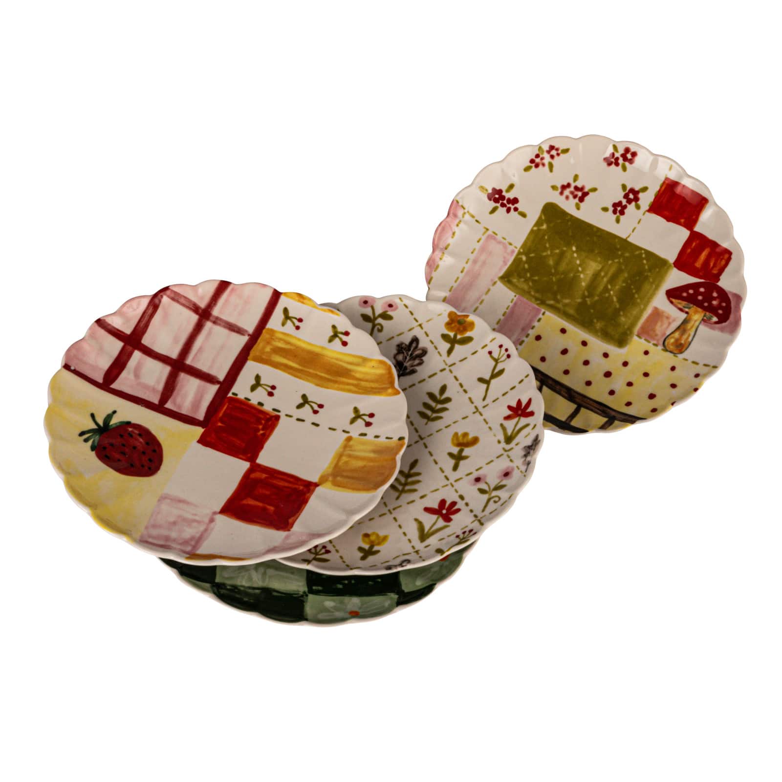 Hello Honey&#xAE; 7.75&#x22; Artisan&#x27;s Canvas Stoneware Plate Collection Set