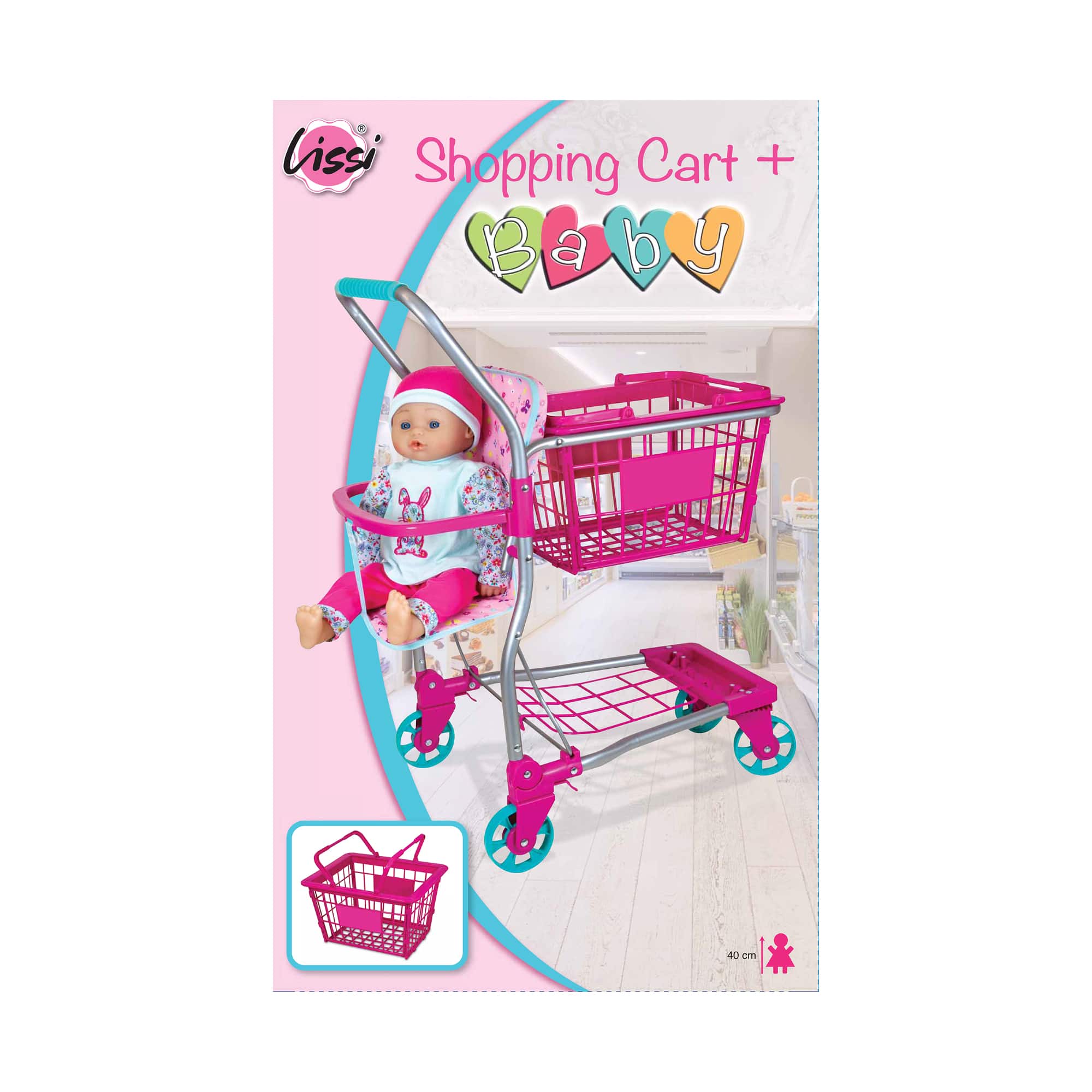 Lissi Dolls Shopping Cart With Baby Doll