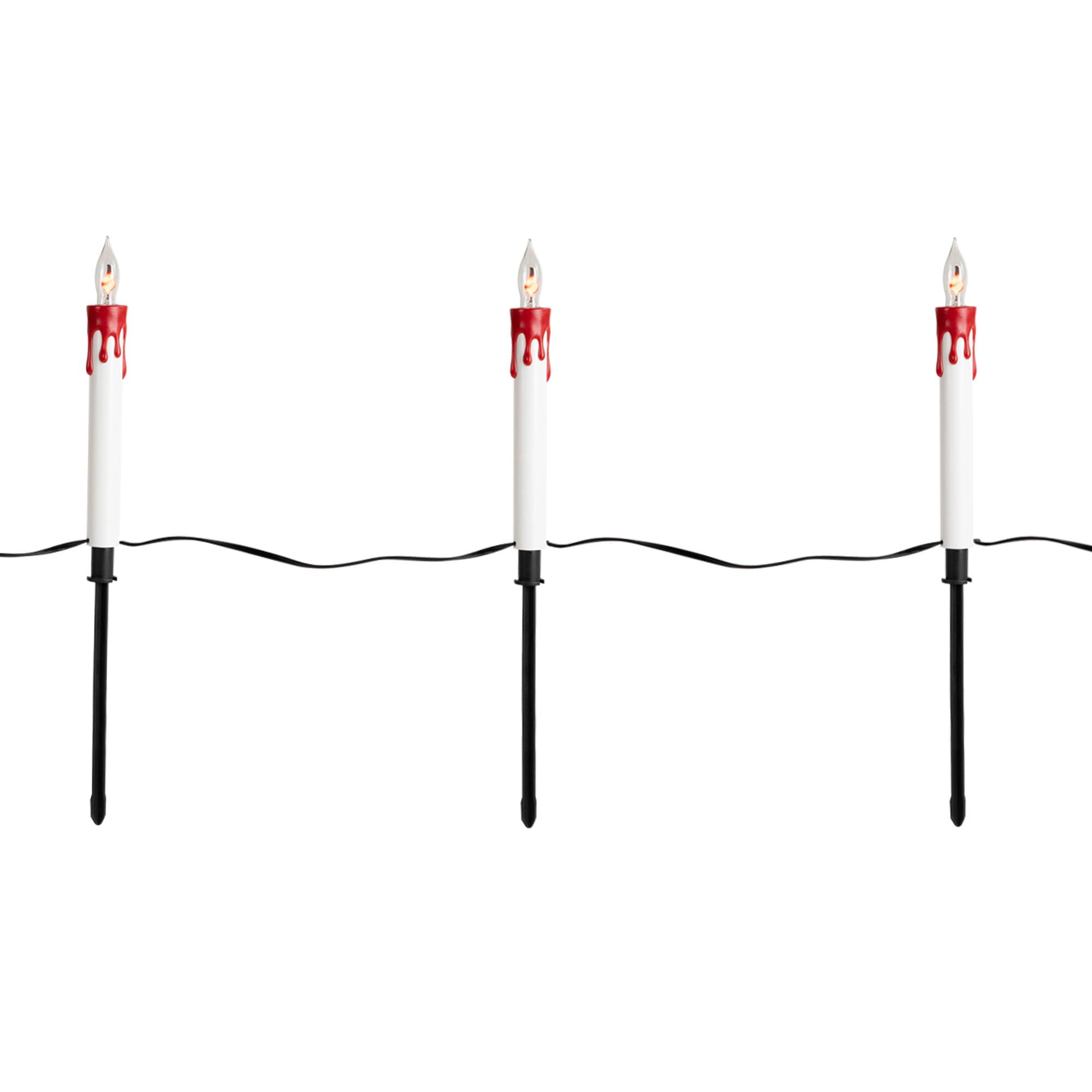 5ct. Lighted Flickering Candle Halloween Pathway Marker Lights