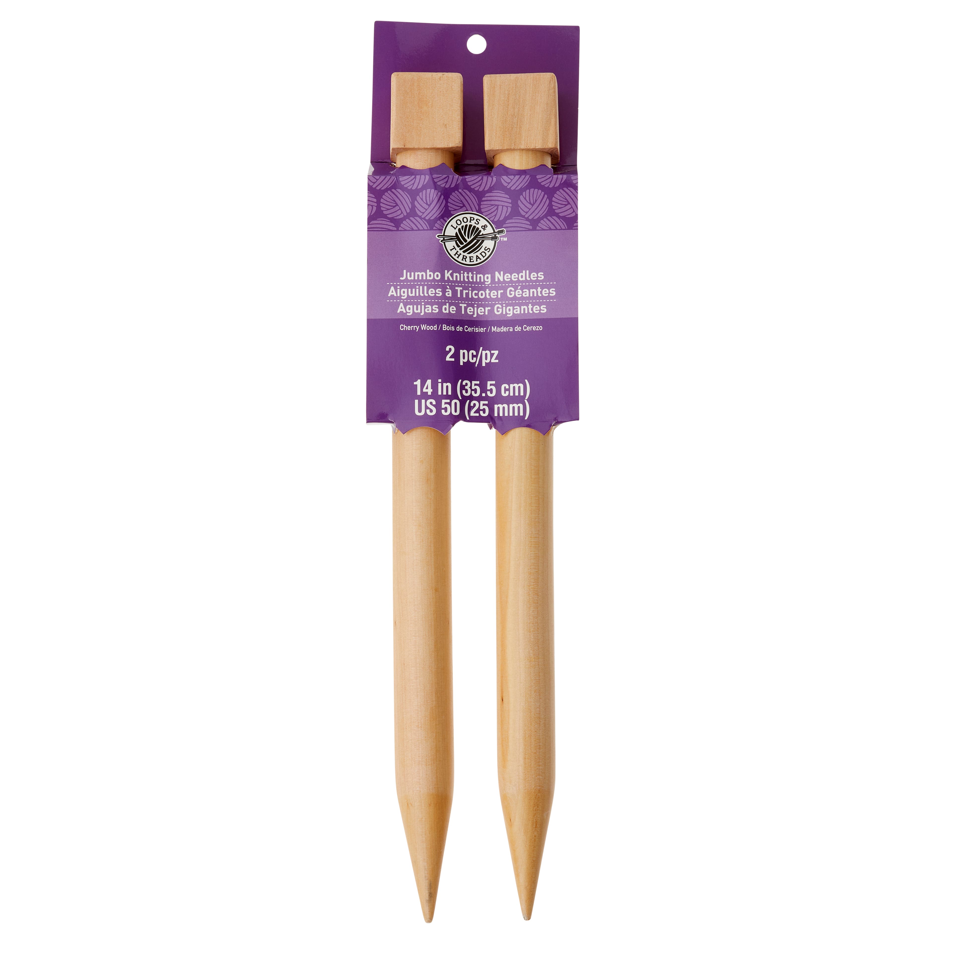 14" Jumbo Wood Knitting Needles by Loops & Threads®