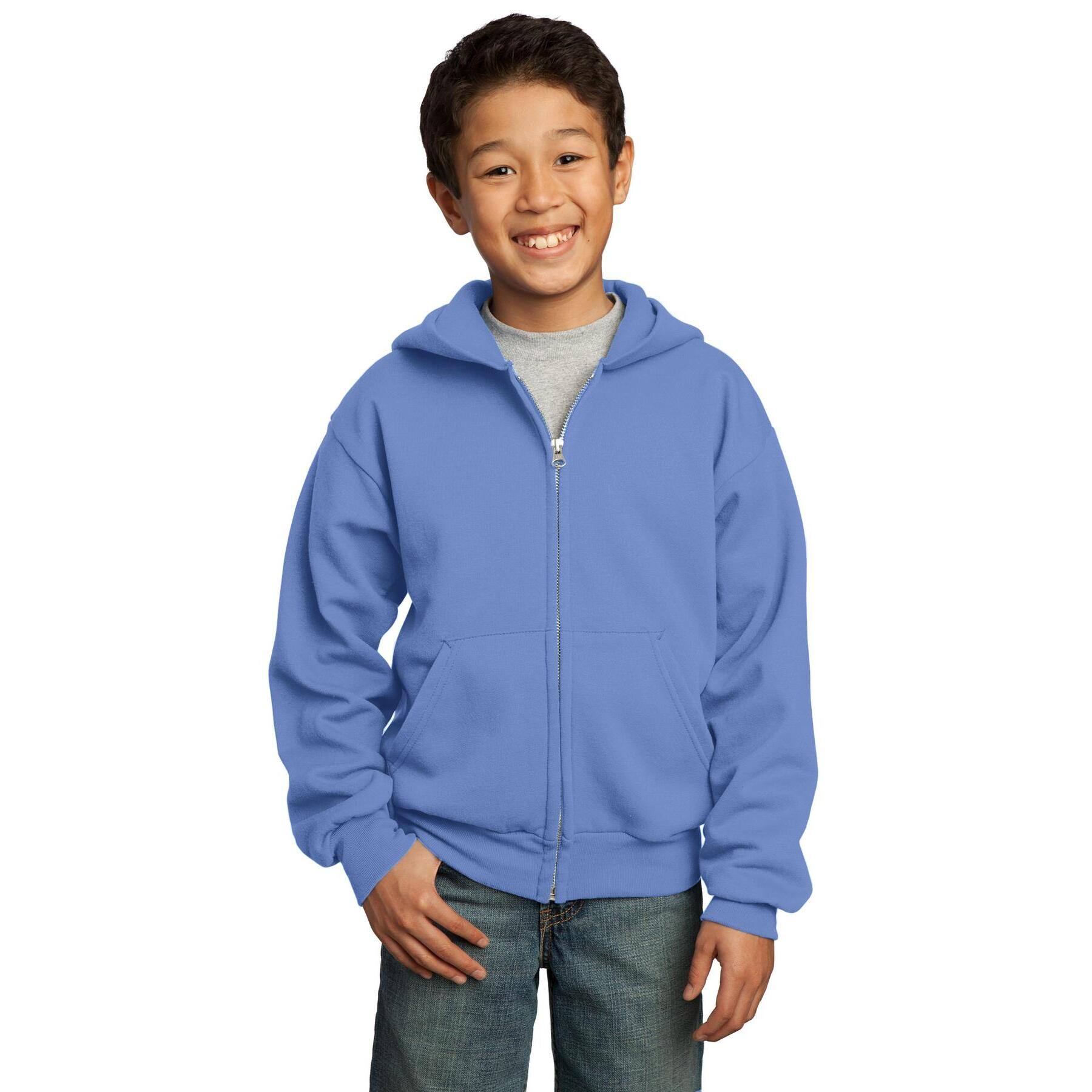 Port &#x26; Company&#xAE; Youth Core Fleece Full-Zip Hooded Sweatshirt