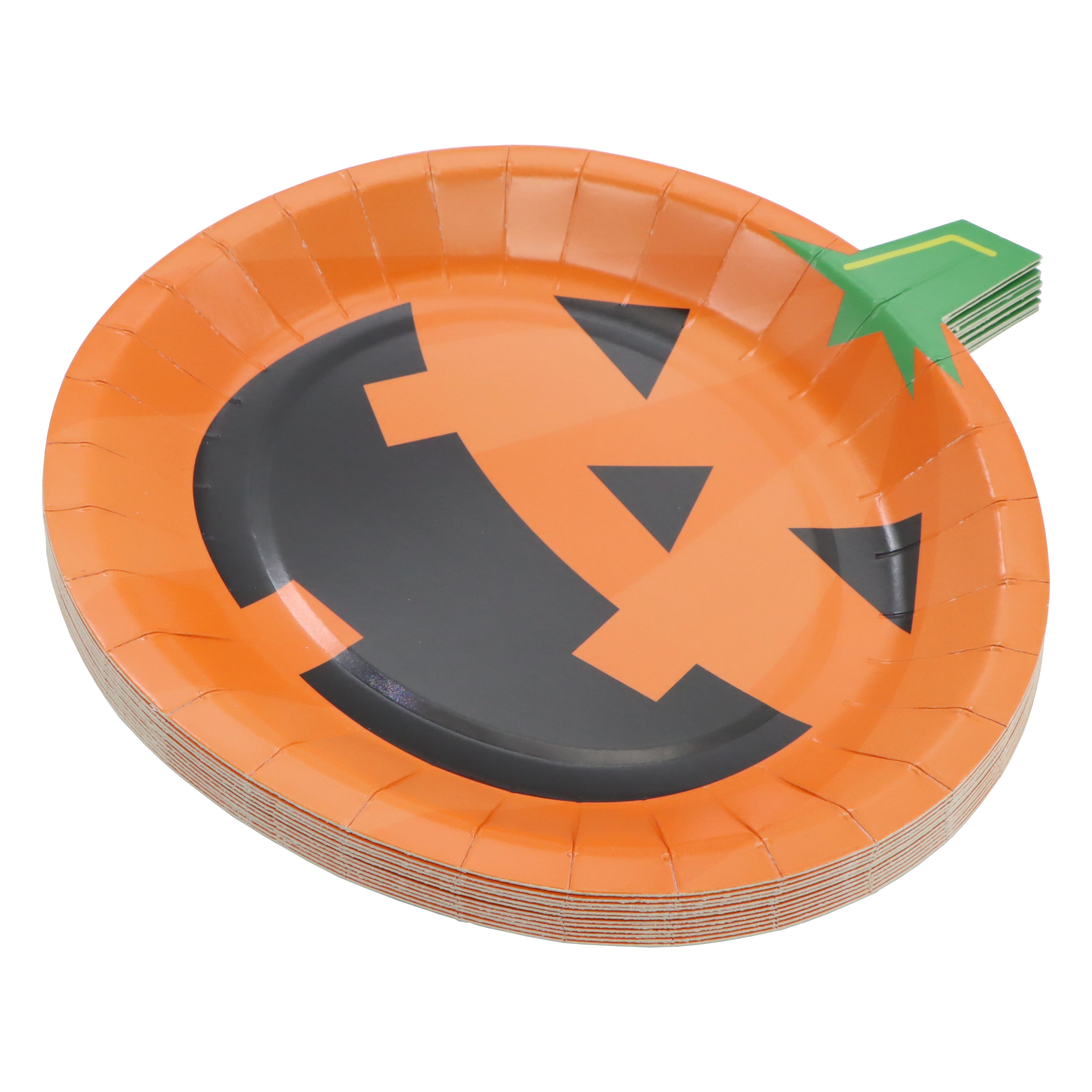 7&#x22; Jack-o&#x27;-Lantern Paper Plates, 12ct. by Celebrate It&#x2122;