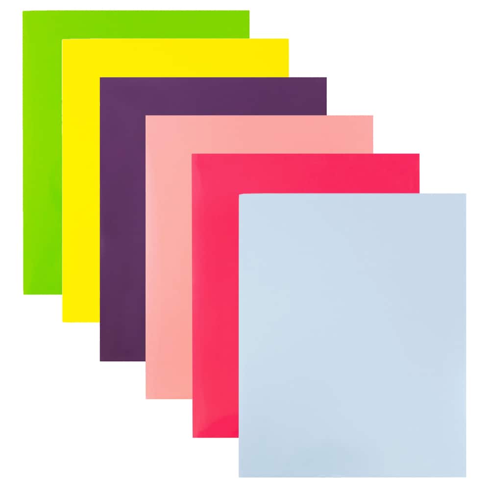 JAM Paper Fashion Glossy Laminated Two Pocket Folders, 6ct.