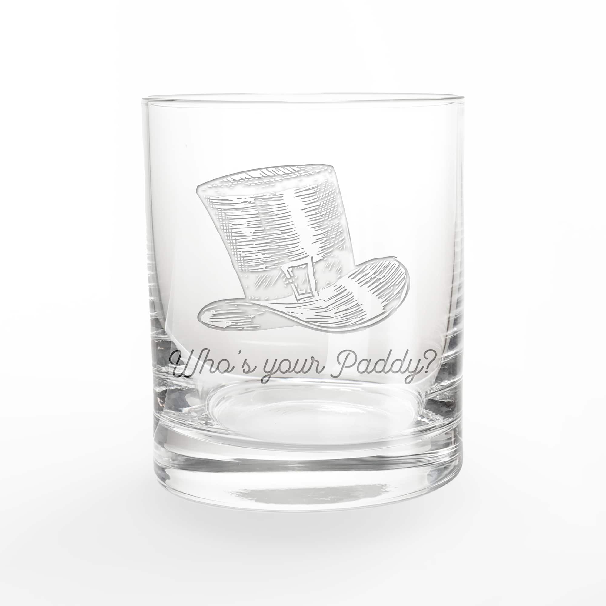 11oz. Who&#x27;s Your Paddy Engraved Whiskey Glass