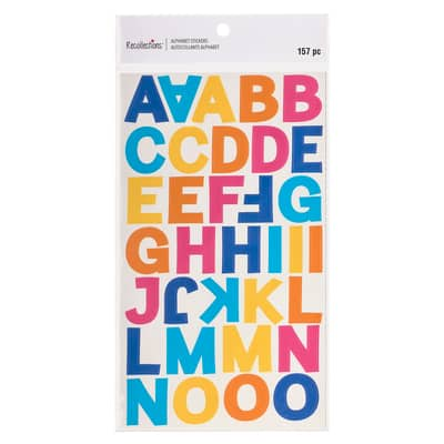 12 Pack: Multicolored Block Alphabet Stickers by Recollections™ | Michaels