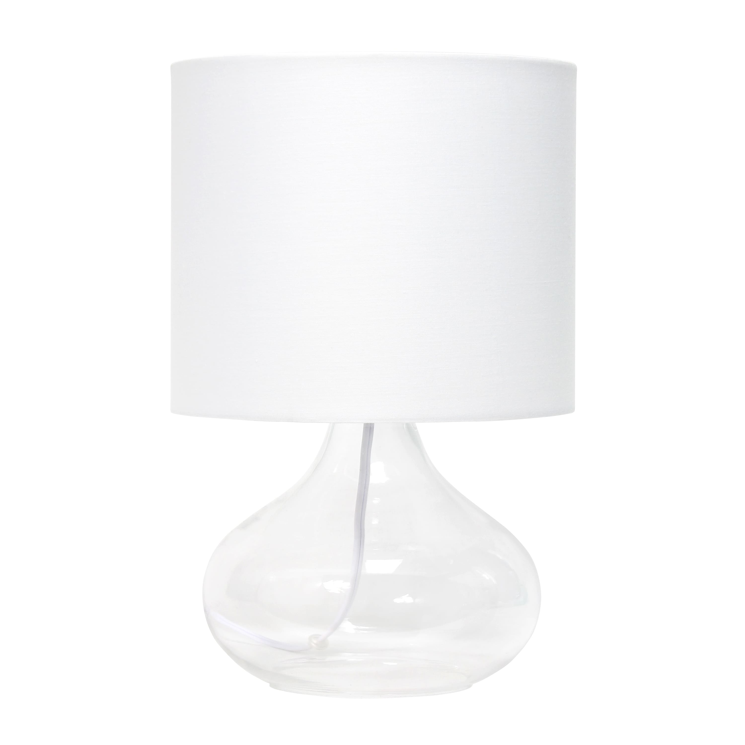 Simple Designs™ 14" Glass Raindrop Table Lamp with White Shade