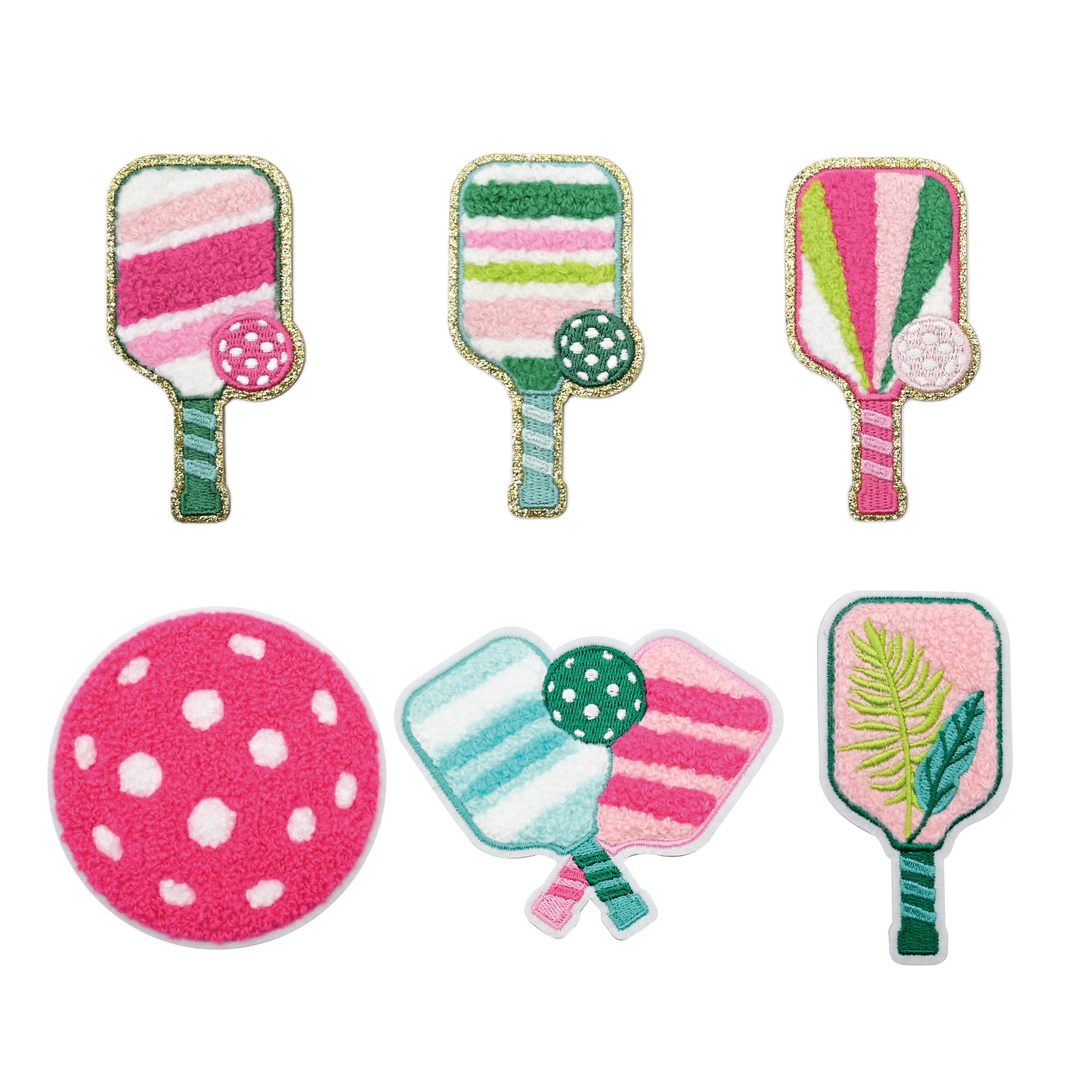 Assorted Pickleball Chenille Patches, 3pc. by Fab Finds