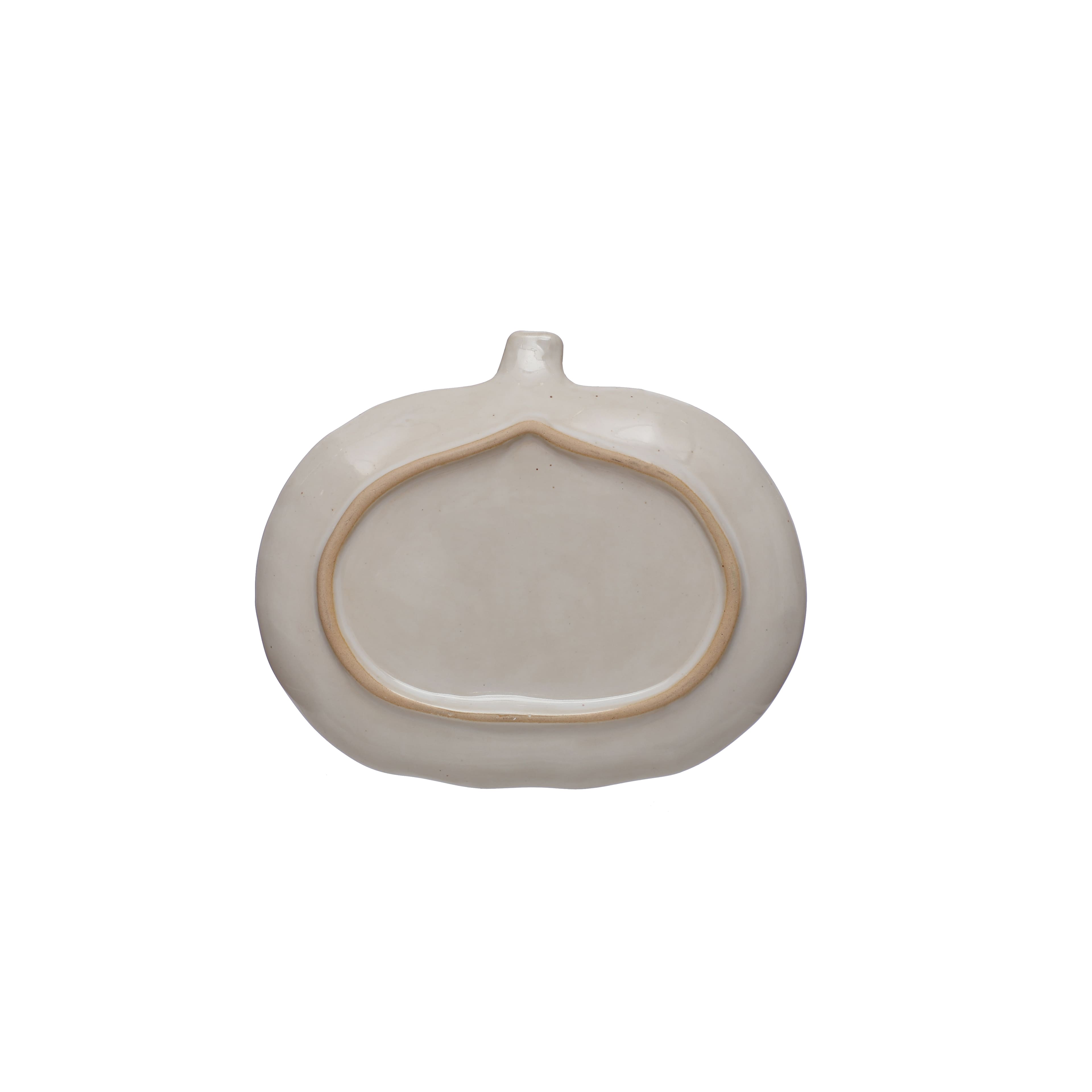 7.25&#x22; White Pumpkin Ceramic Dinner Plate by Ashland&#xAE;