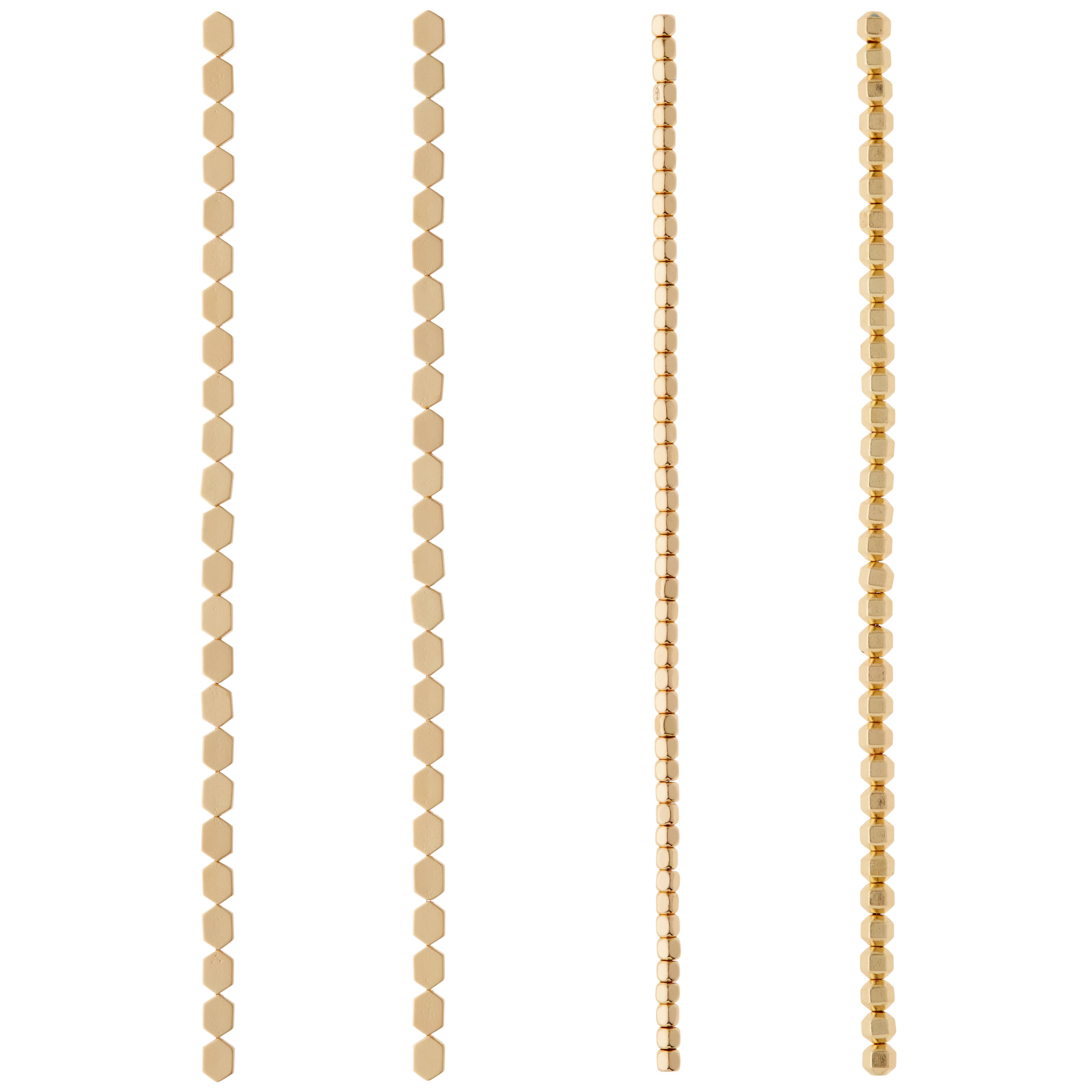 12 Pack: Matte Gold Hematite Mix Beads by Bead Landing™