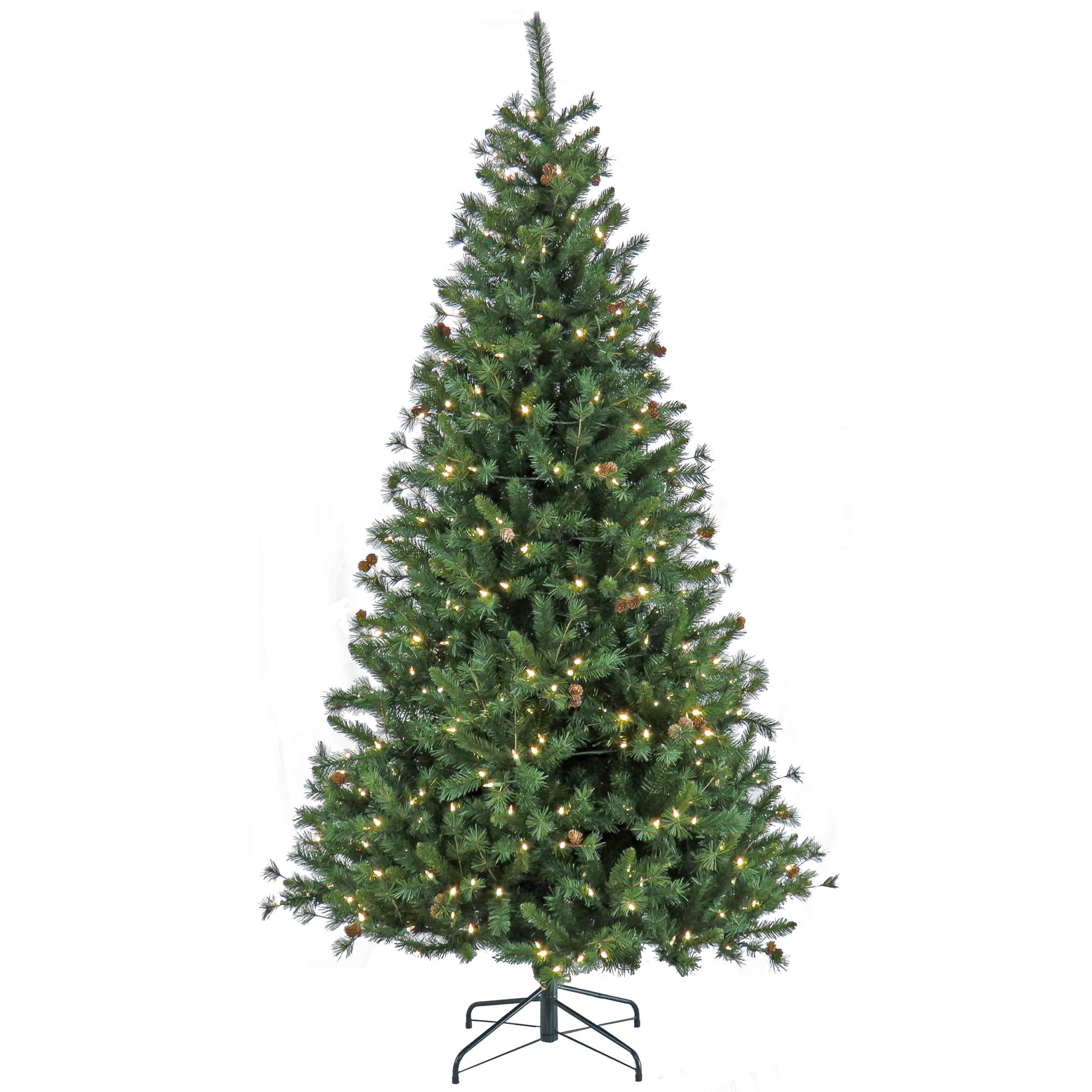 7.5ft. Pre-Lit Cedar Spruce Artificial Christmas Tree, Warm White LED Lights