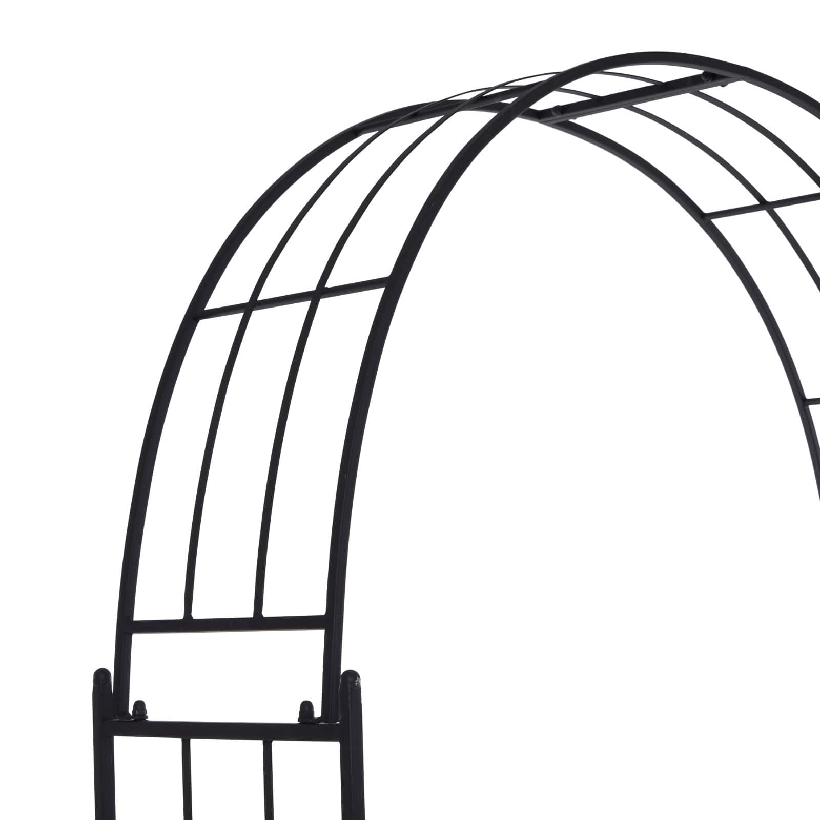 7.5ft. Black Iron Contemporary Garden Arbor