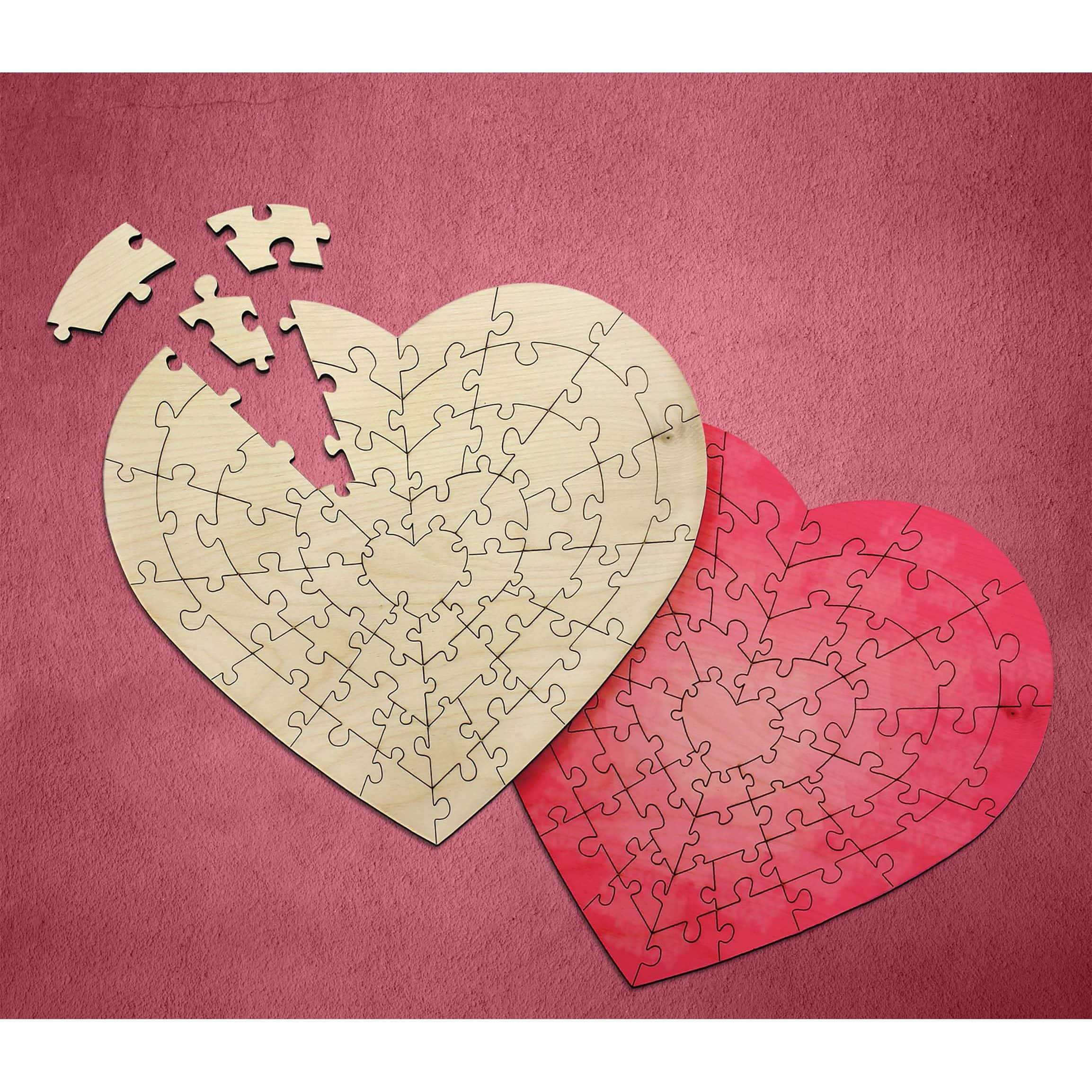 Leisure Arts&#xAE; Large Heart D.I.Y. Wood Puzzle
