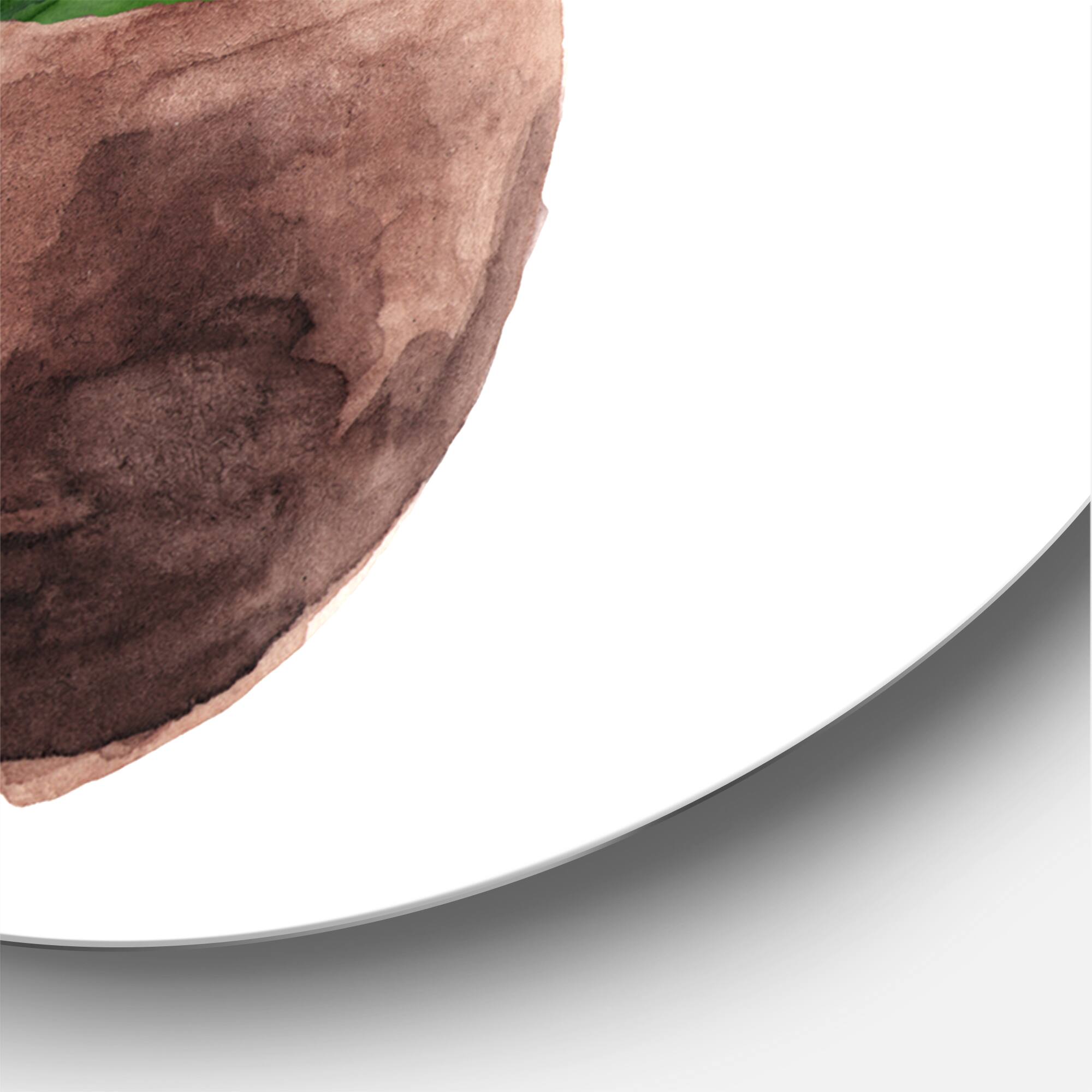 Designart - Succulent Flower In Terracotta Pot I