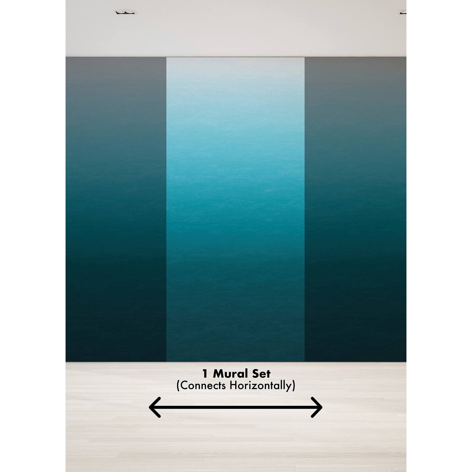 Katie Hunt Teal Blue Ombre Caribbean Sea Wall Mural