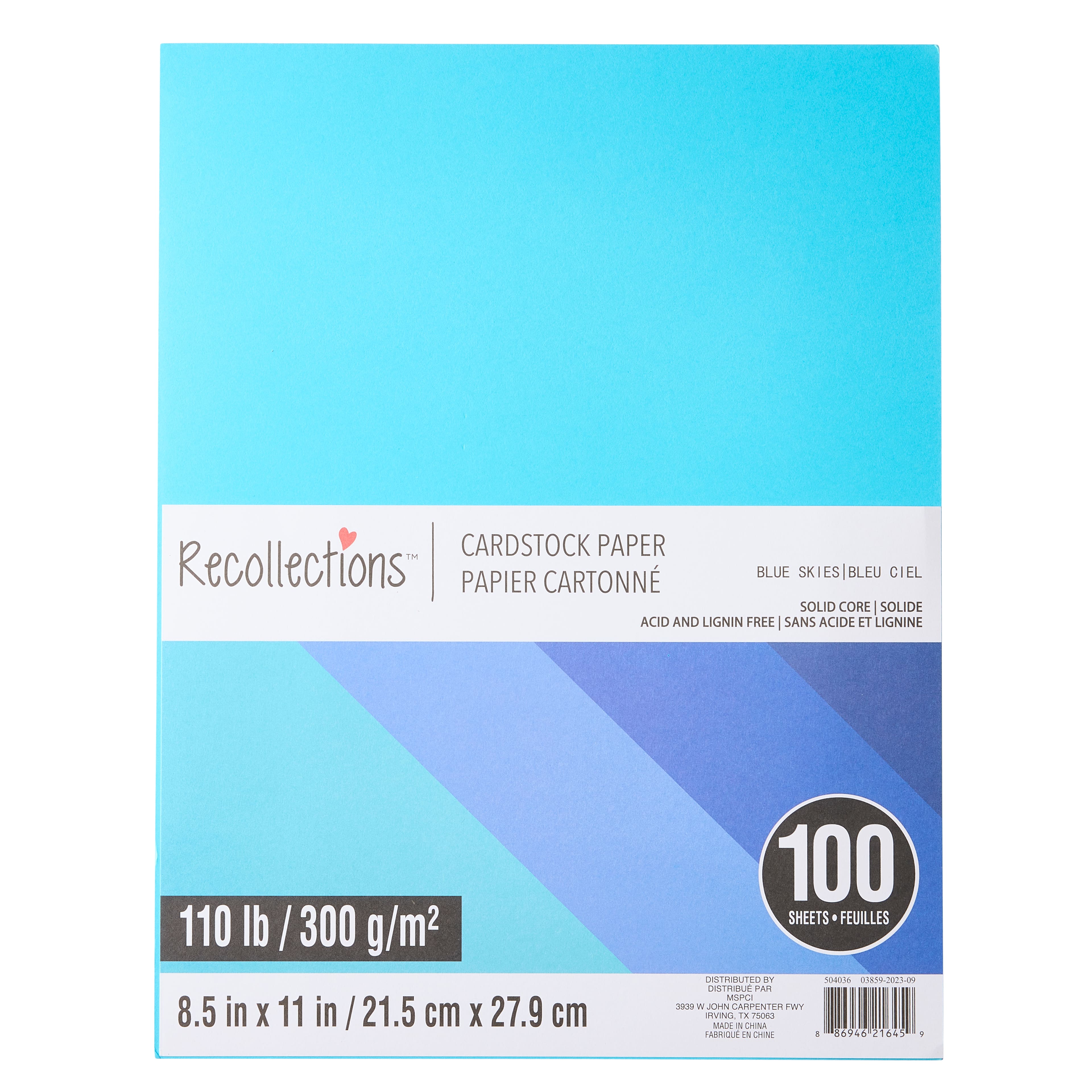 Blue Skies 8.5&#x22; x 11&#x22; Cardstock Paper by Recollections&#x2122;, 100 Sheets