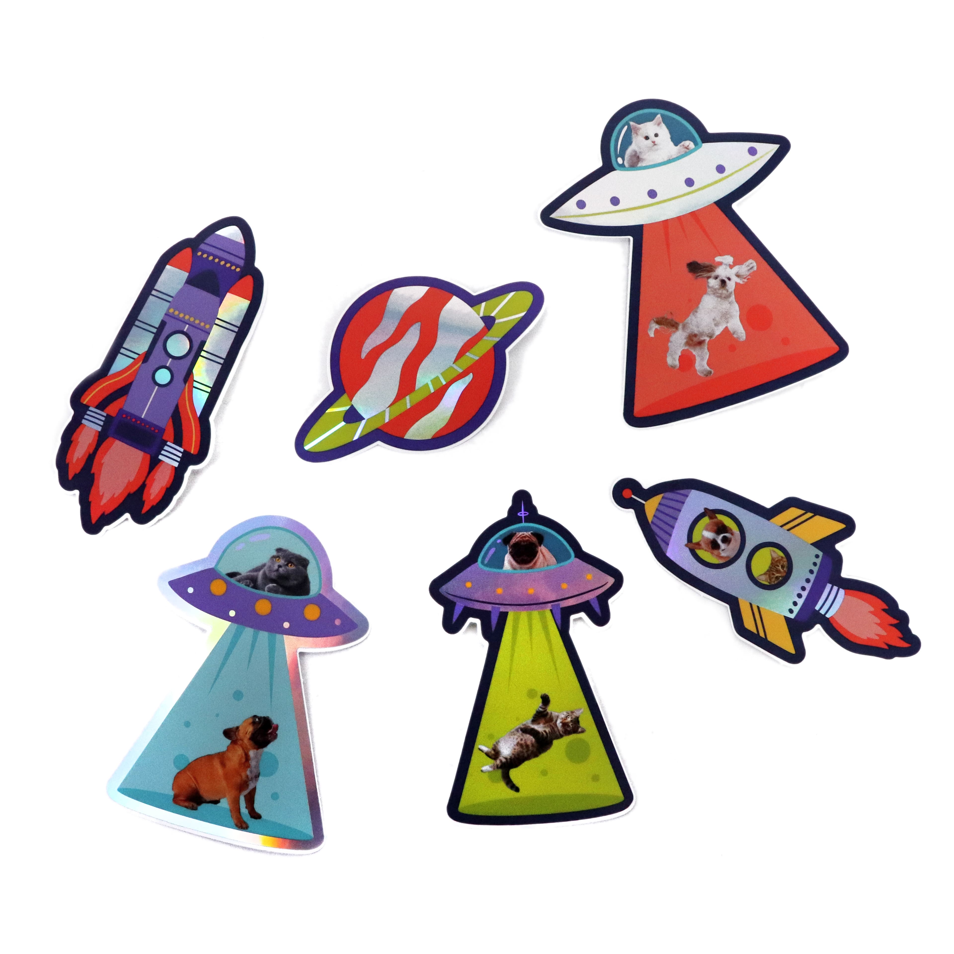 Pets in Space Vinyl Die Cut Stickers by Recollections™