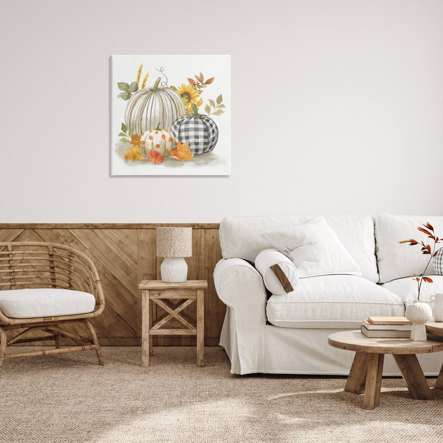 Stupell Industries Patterned Pumpkins Autumn Harvest Canvas Wall Art