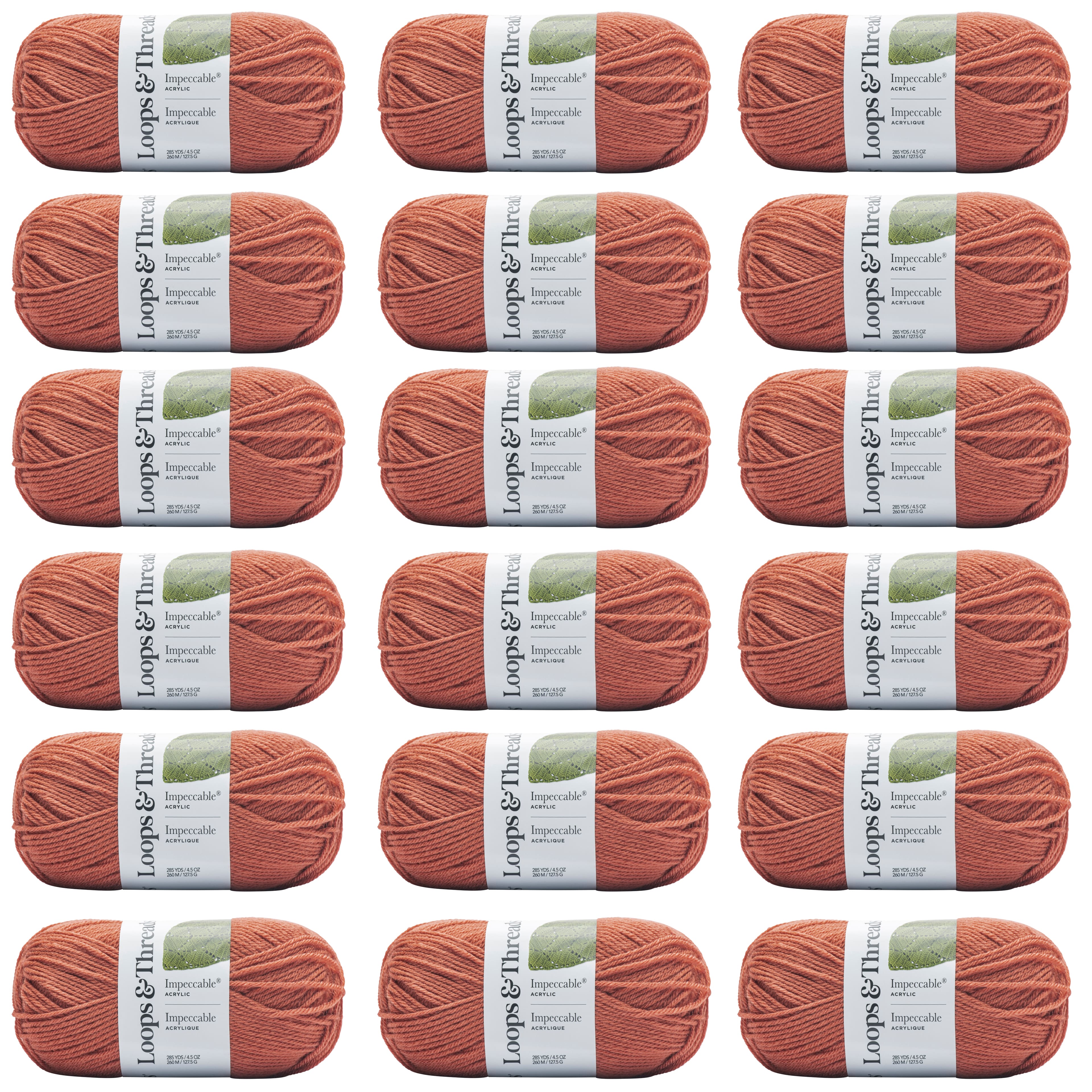 18 Pack: Impeccable® Solid Yarn by Loops & Threads®