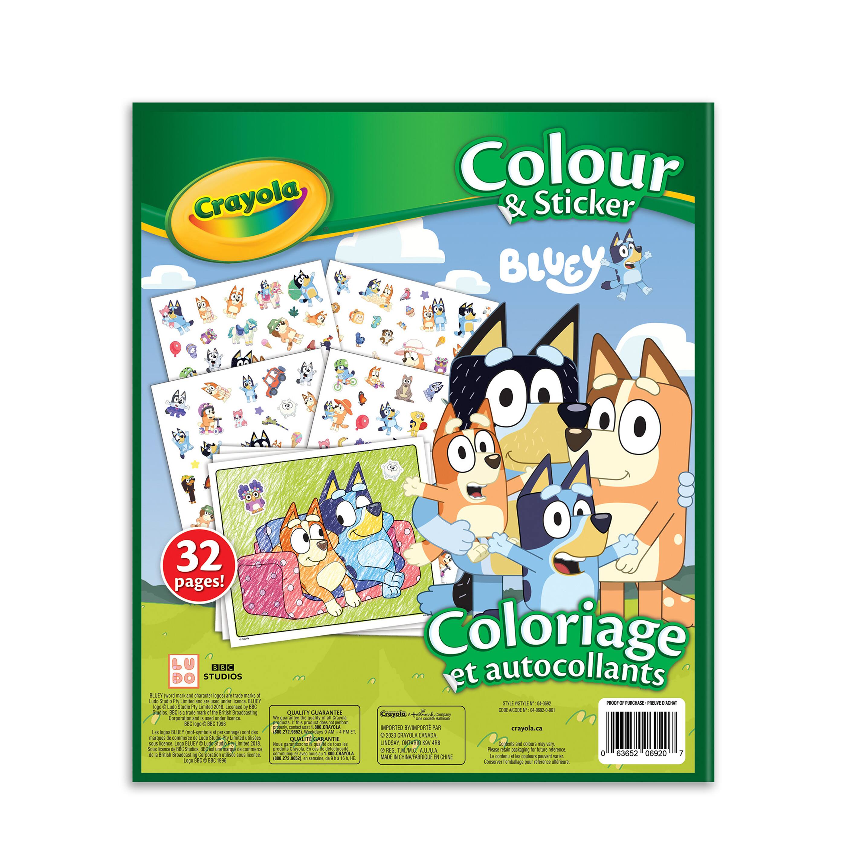 Crayola&#xAE; Bluey Colour &#x26; Sticker Set