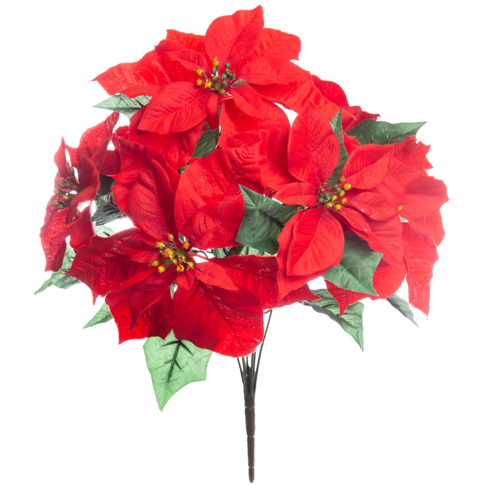 19&#x22; Red Poinsettia Water-Resistant Bush by Ashland&#xAE;